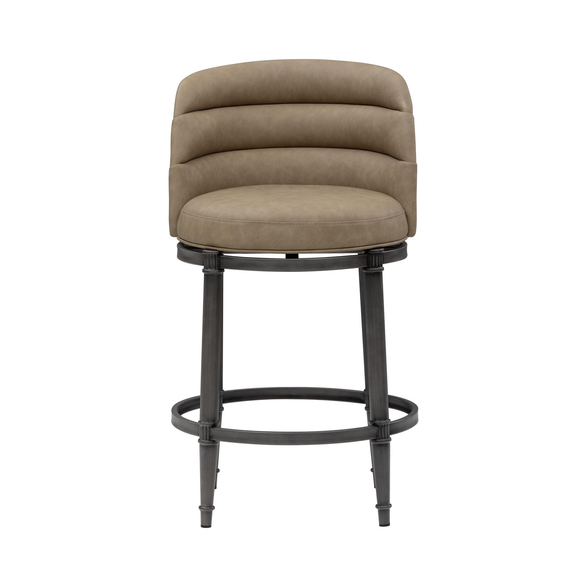 Armen Living EUNICE Swivel Counter Height Barstool