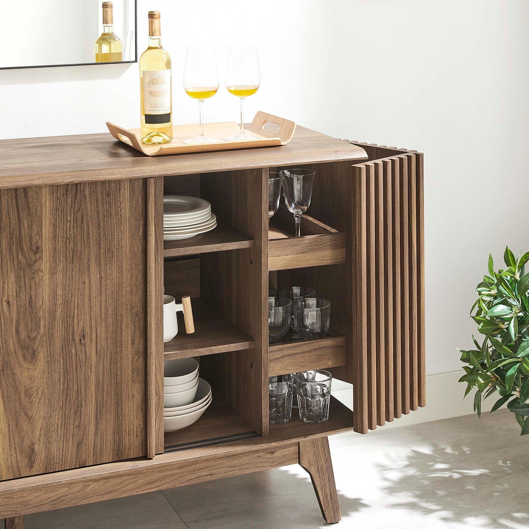 Modway Eudora Sideboard, Walnut, large