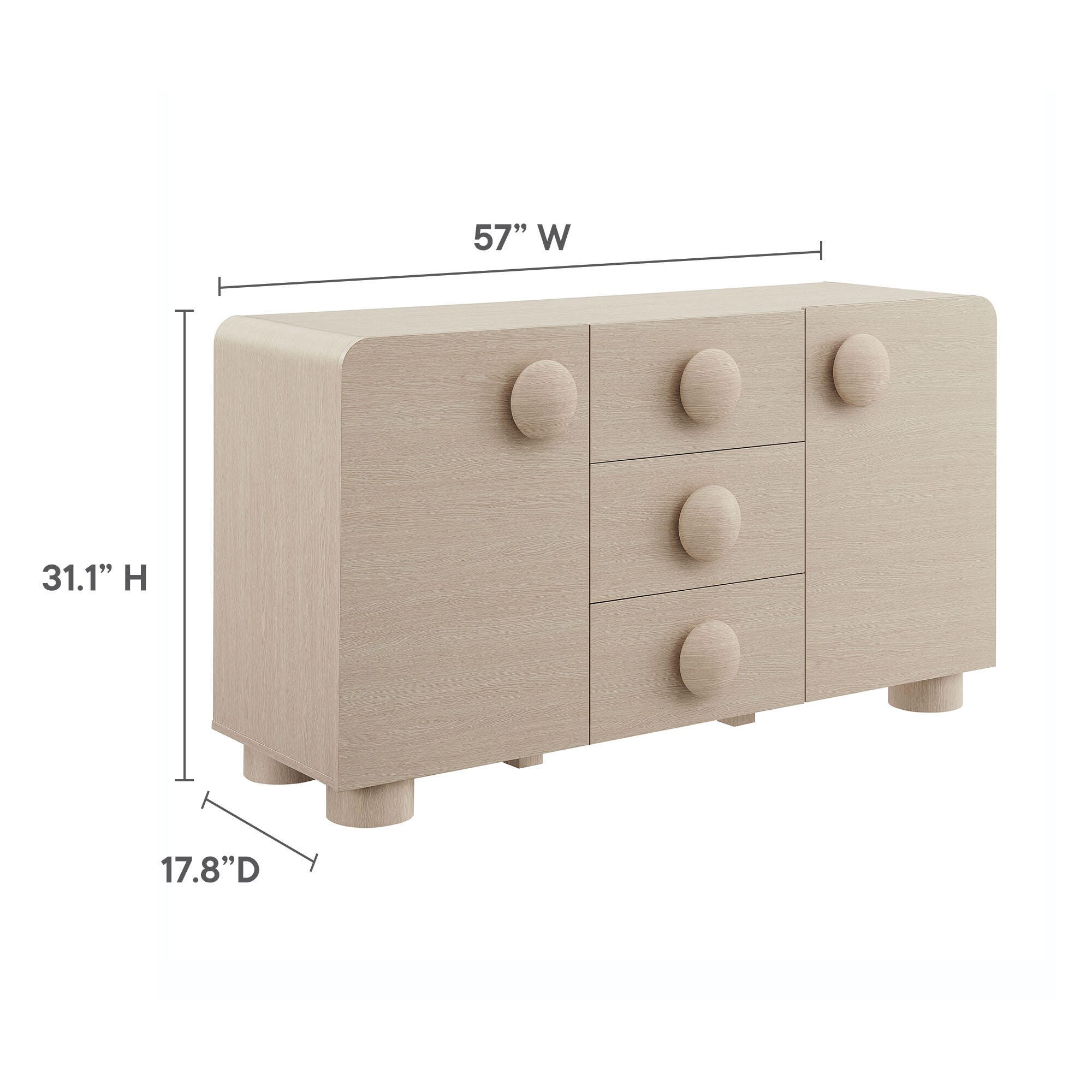 Modway Sonnet Sideboard, Beige, large