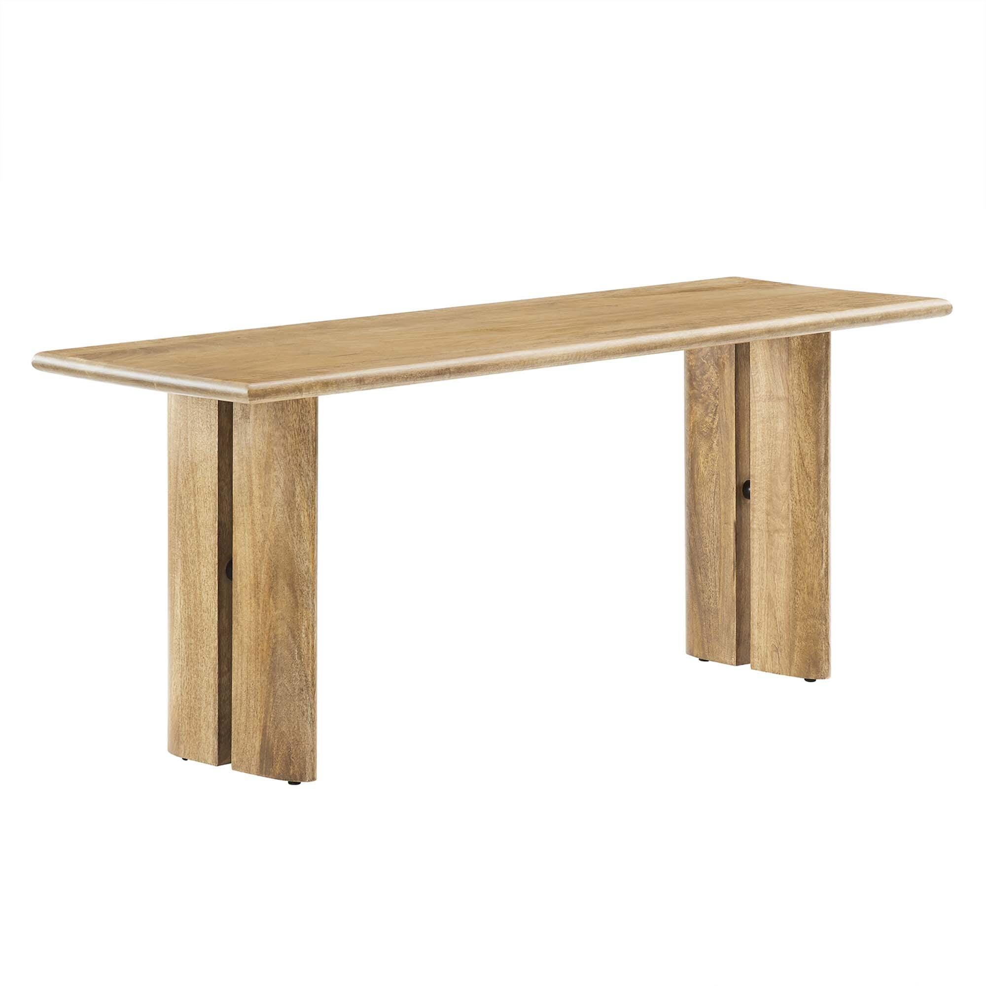 Modway Amistad Solid 46" Dining Bench, Oak, large