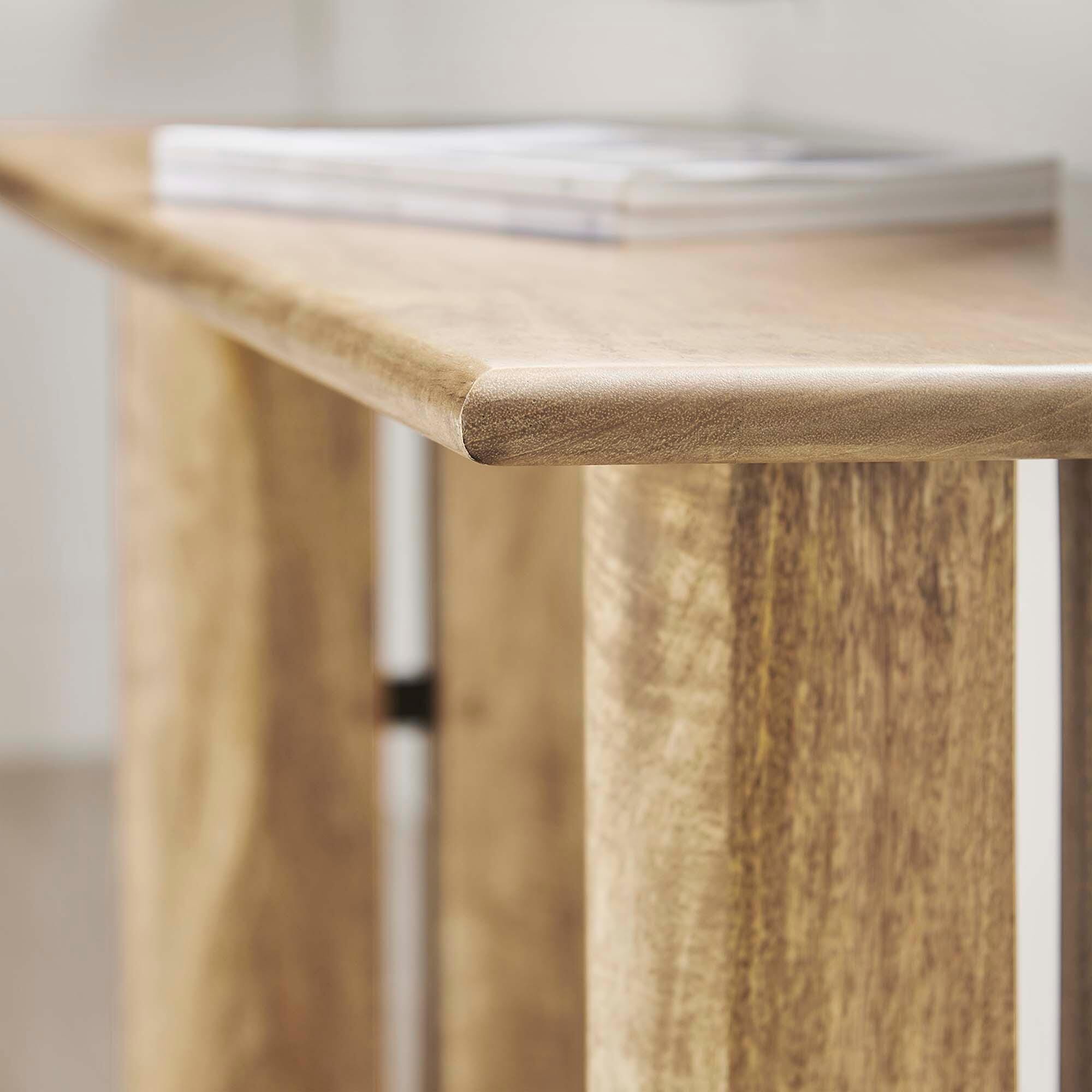 Modway Amistad Solid 46" Dining Bench, Oak, large