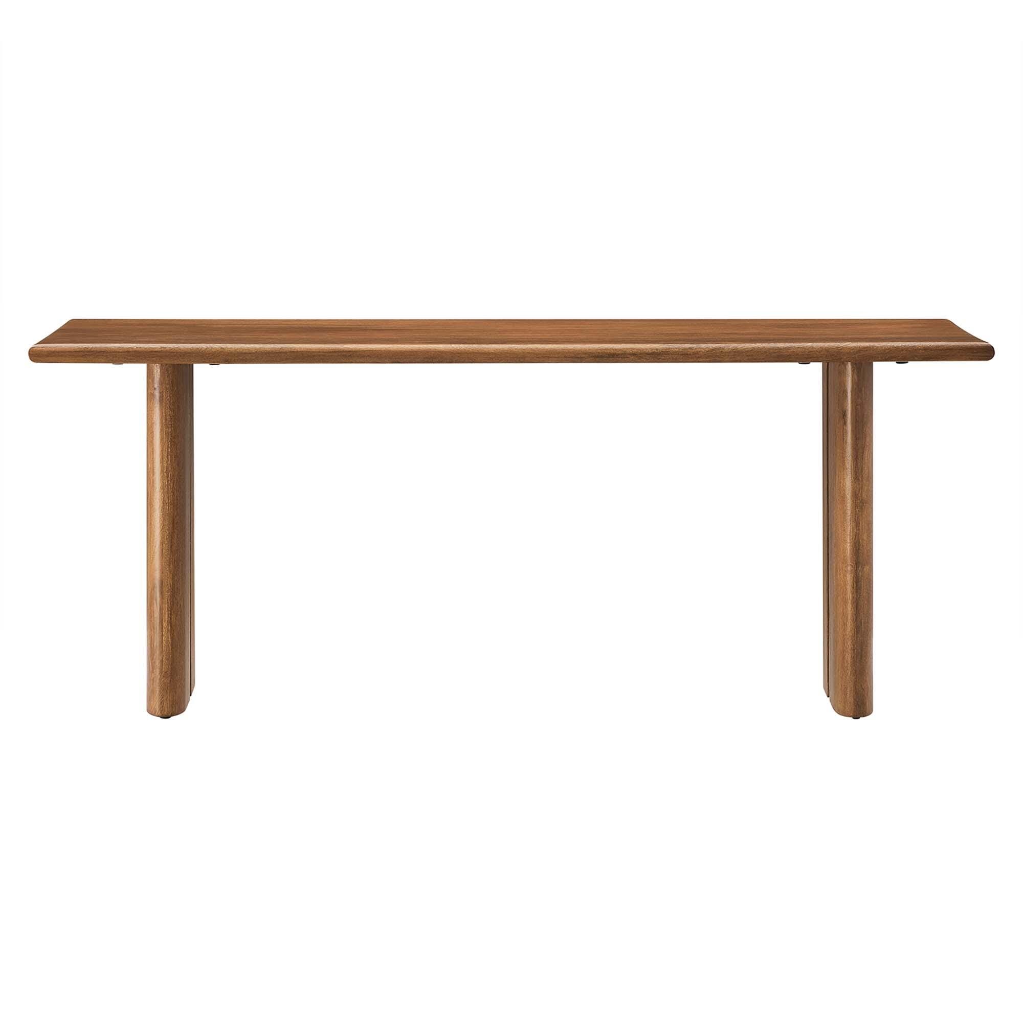Modway Amistad Solid 46" Dining Bench, Walnut, large