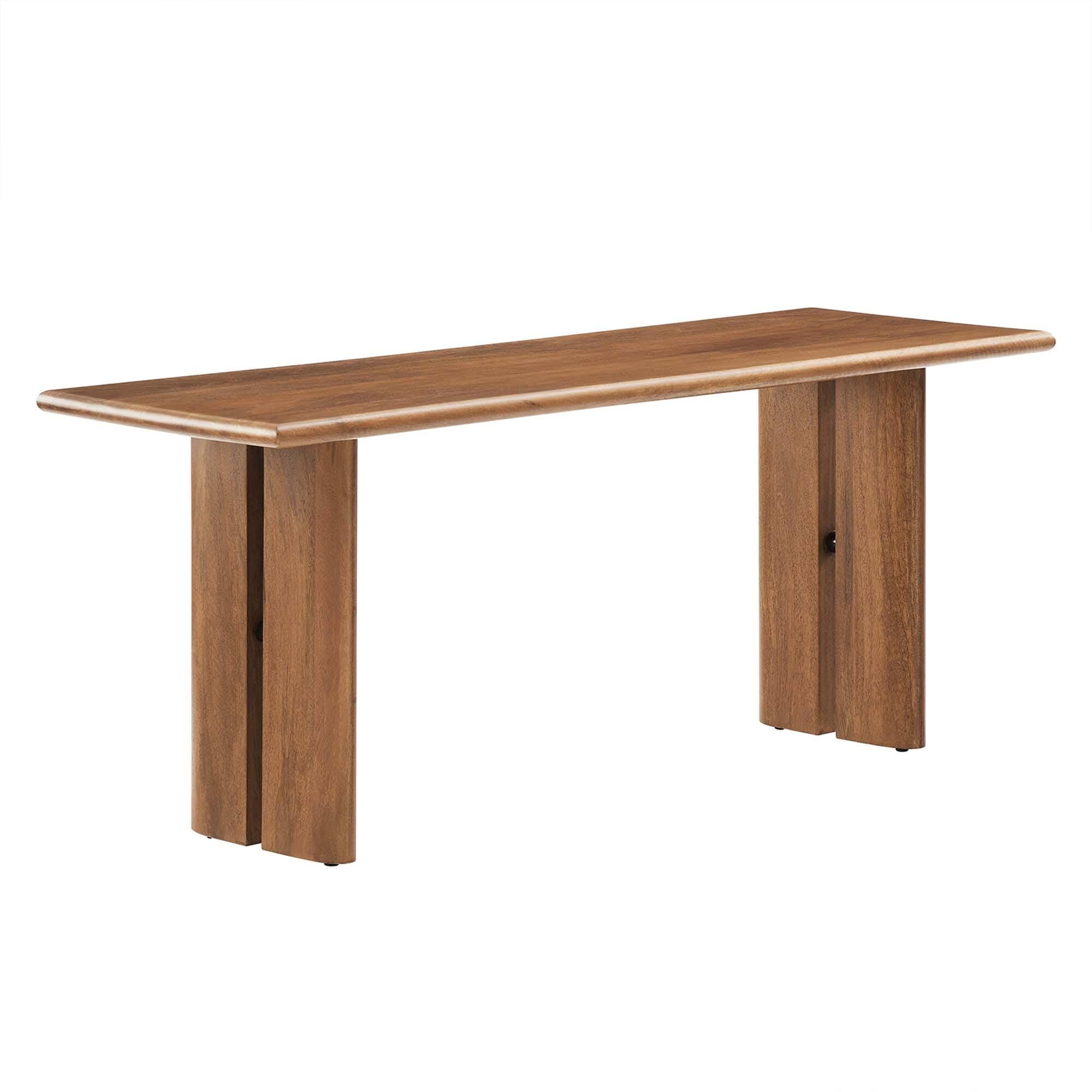 Modway Amistad Solid 46" Dining Bench, Walnut, large