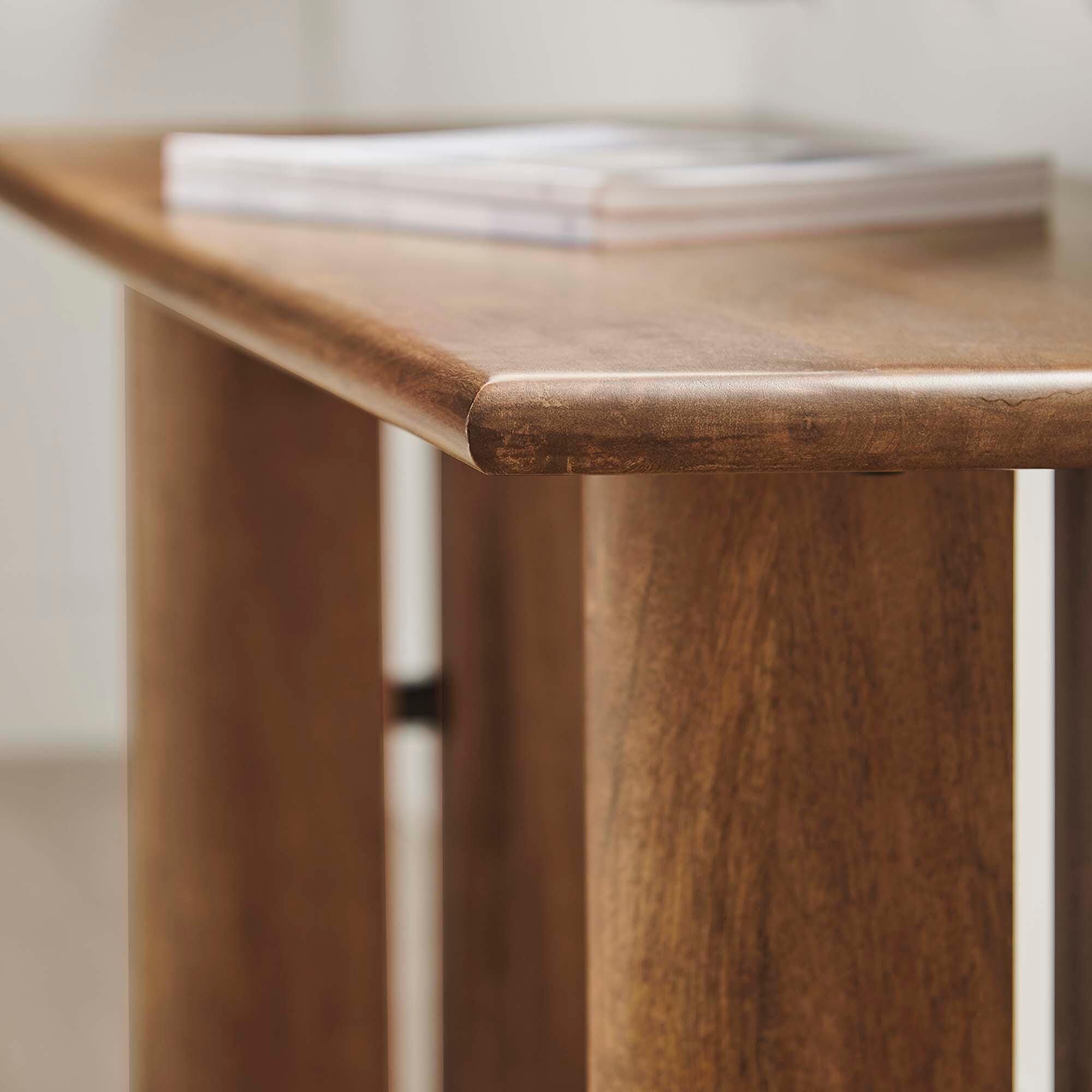 Modway Amistad Solid 46" Dining Bench, Walnut, large