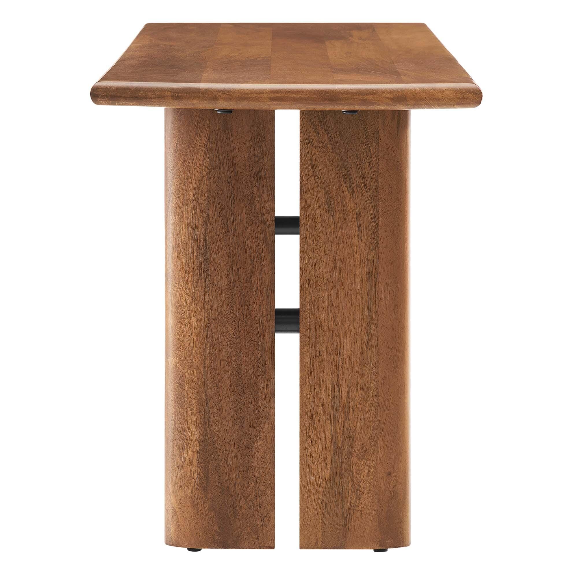 Modway Amistad Solid 46" Dining Bench, Walnut, large