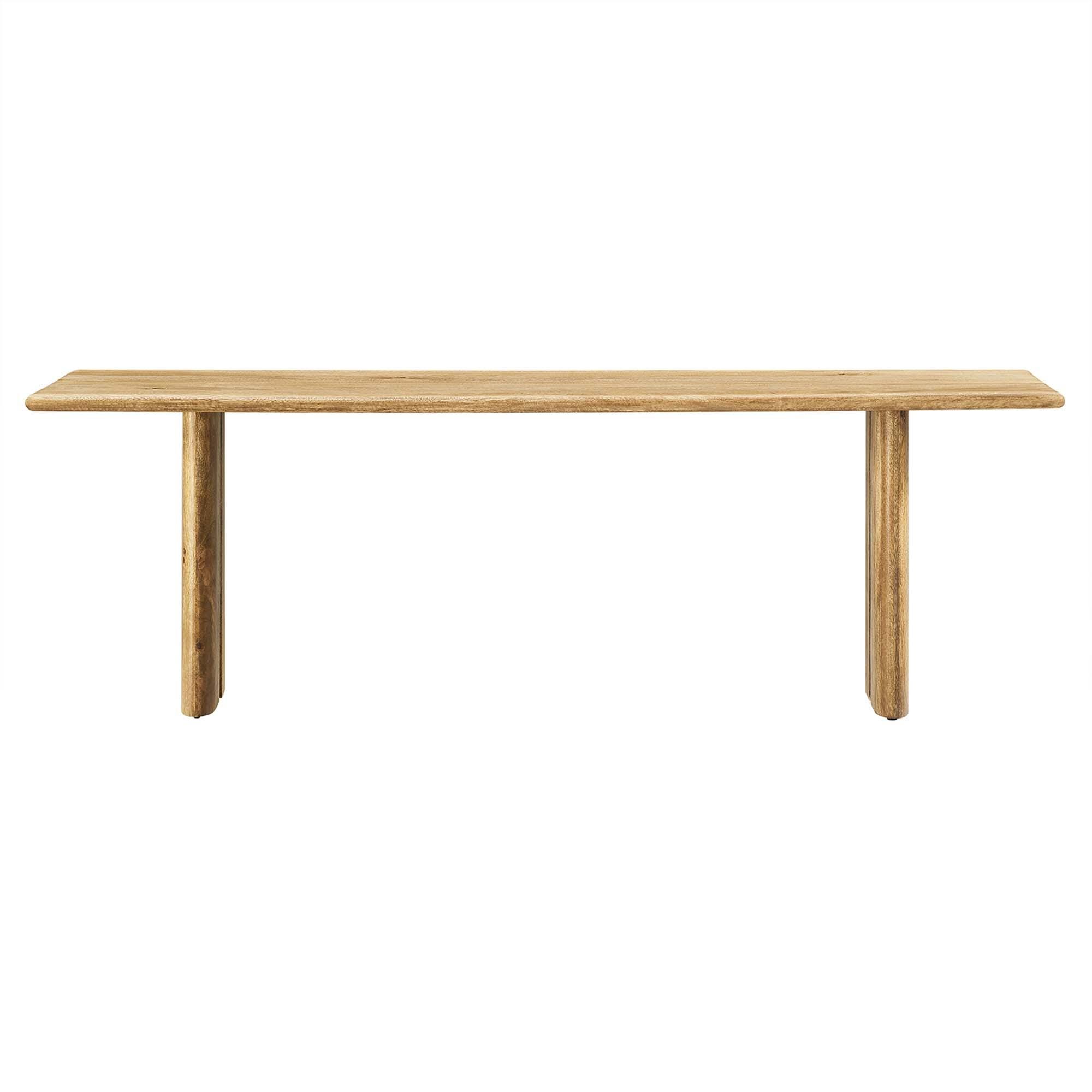 Modway Amistad 58" Dining Bench, Oak, large