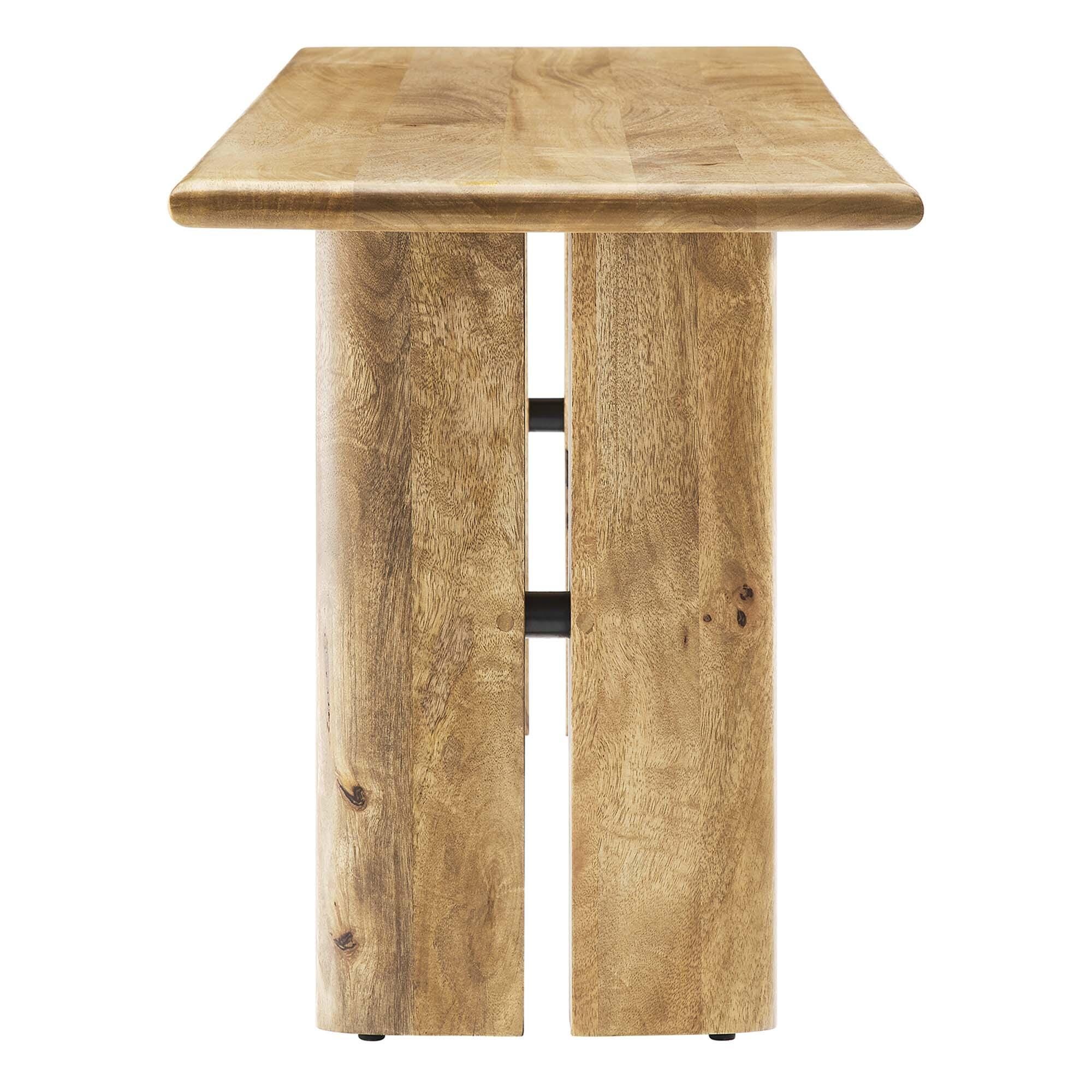Modway Amistad 58" Dining Bench, Oak, large