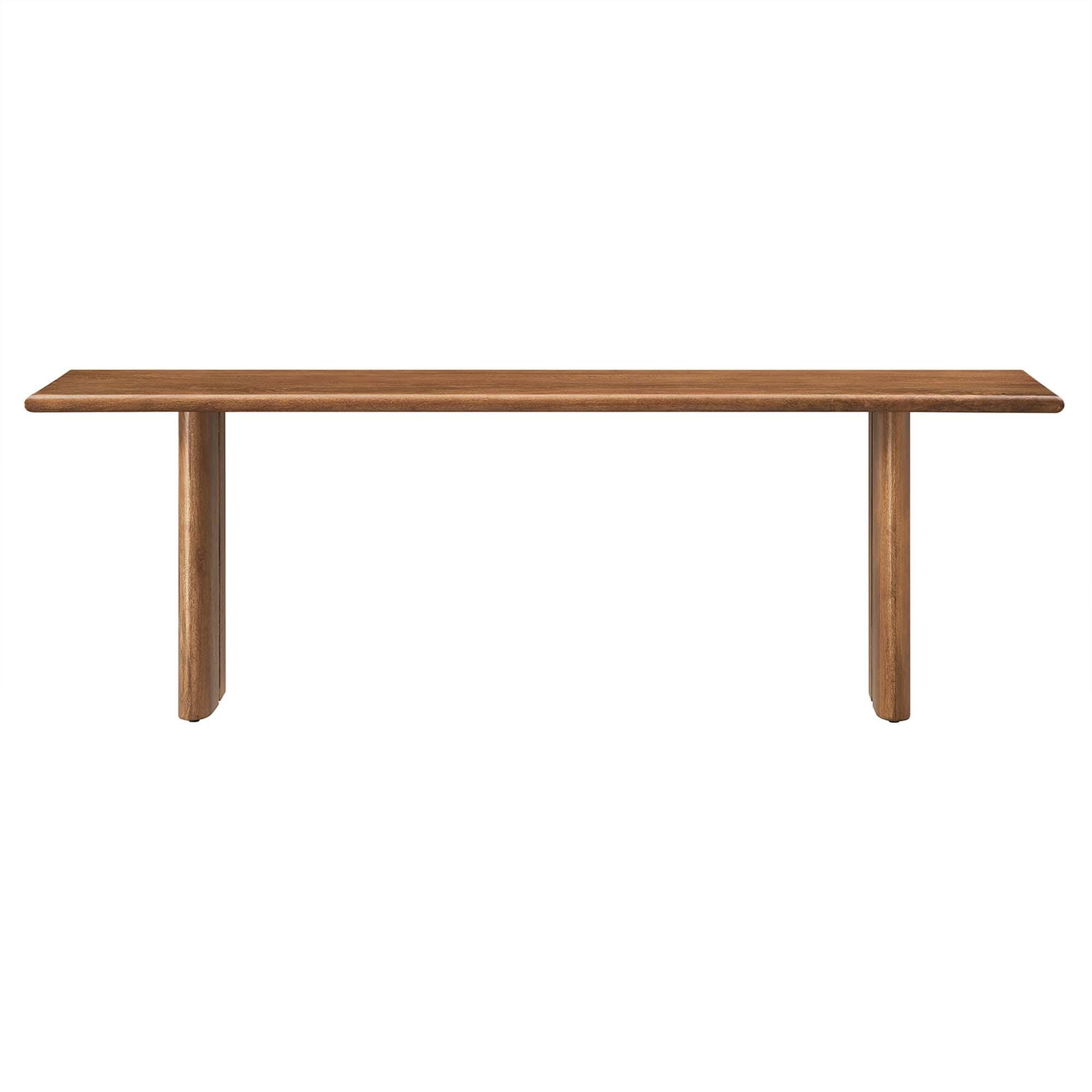 Modway Amistad 58" Dining Bench, Walnut, large