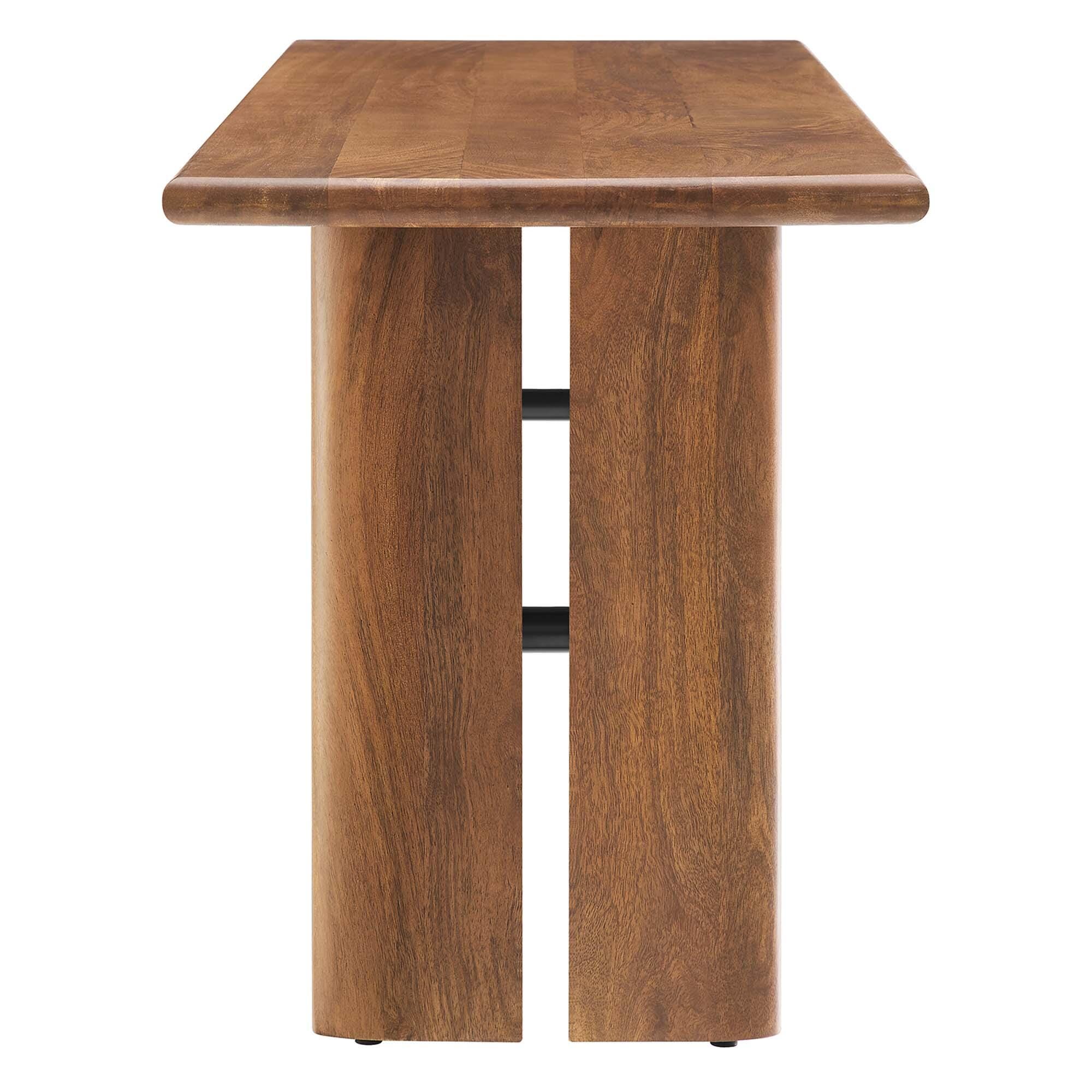 Modway Amistad 58" Dining Bench, Walnut, large