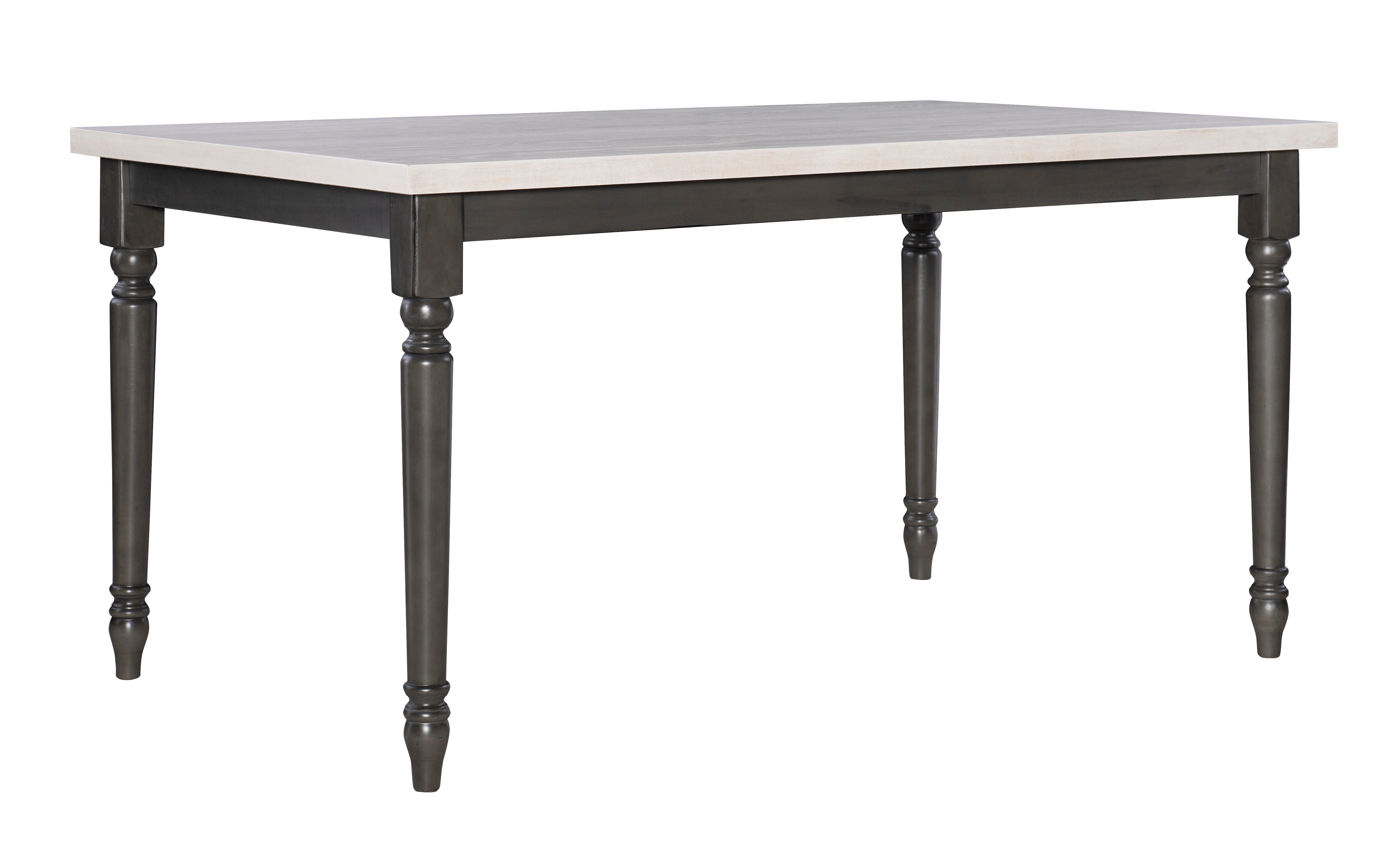 Linon Wesley Dining Table and 4 Chairs Set, Gray, large