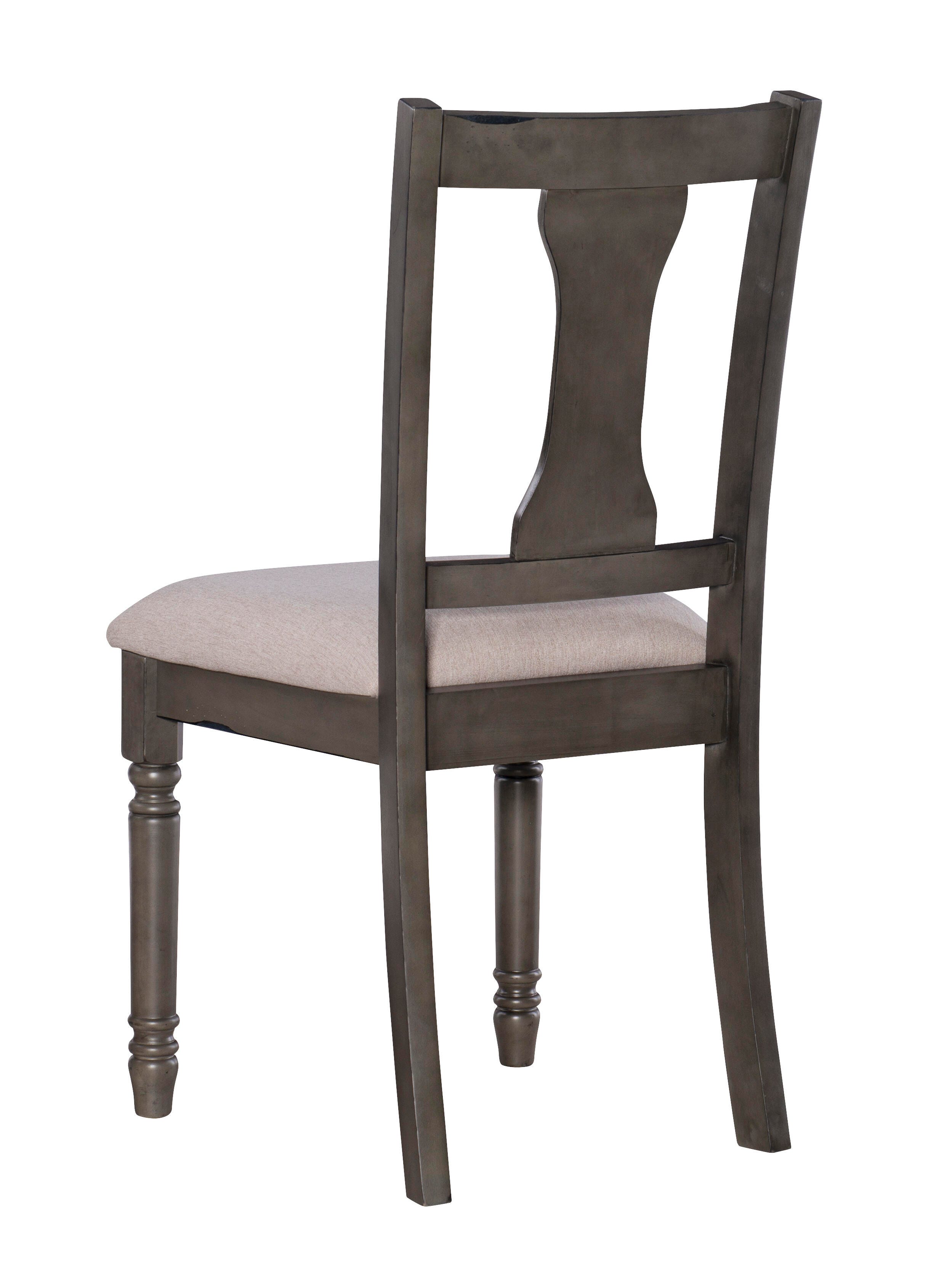 Linon Wesley Dining Table and 4 Chairs Set, Gray, large