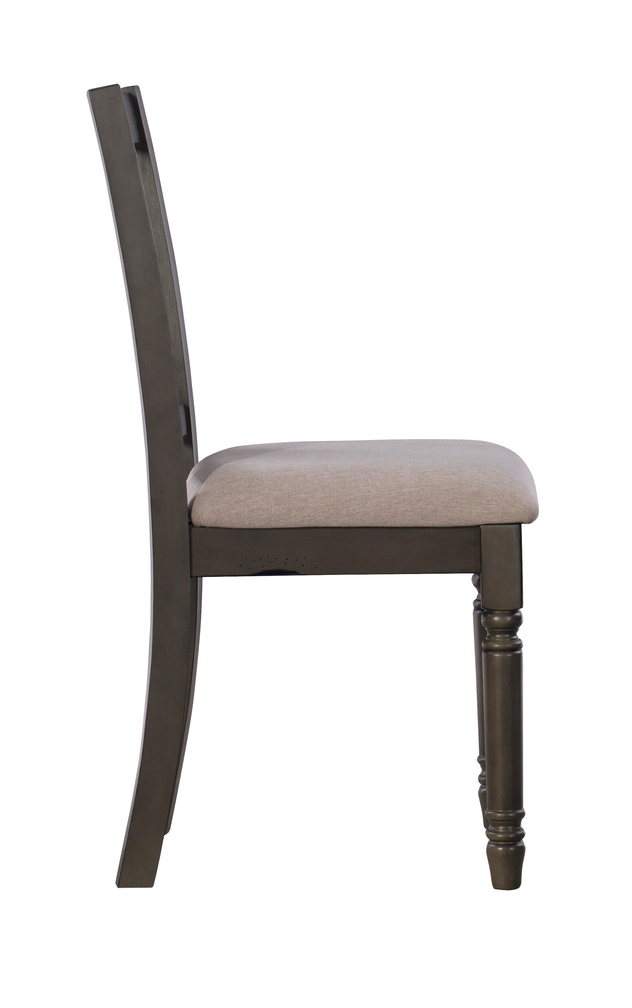 Linon Wesley Dining Table and 4 Chairs Set, Gray, large