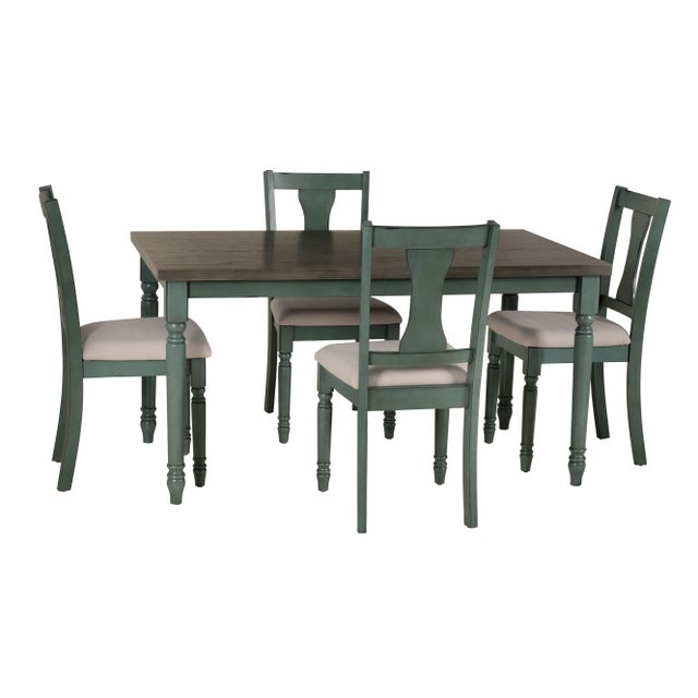 Linon Wesley Dining Table and 4 Chairs Set