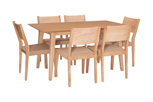 Linon Farren Dining Table and 6 Dining Chairs Set