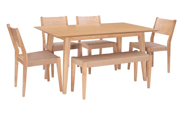 Linon Farren Dining Table and 5 Dining Chairs Set