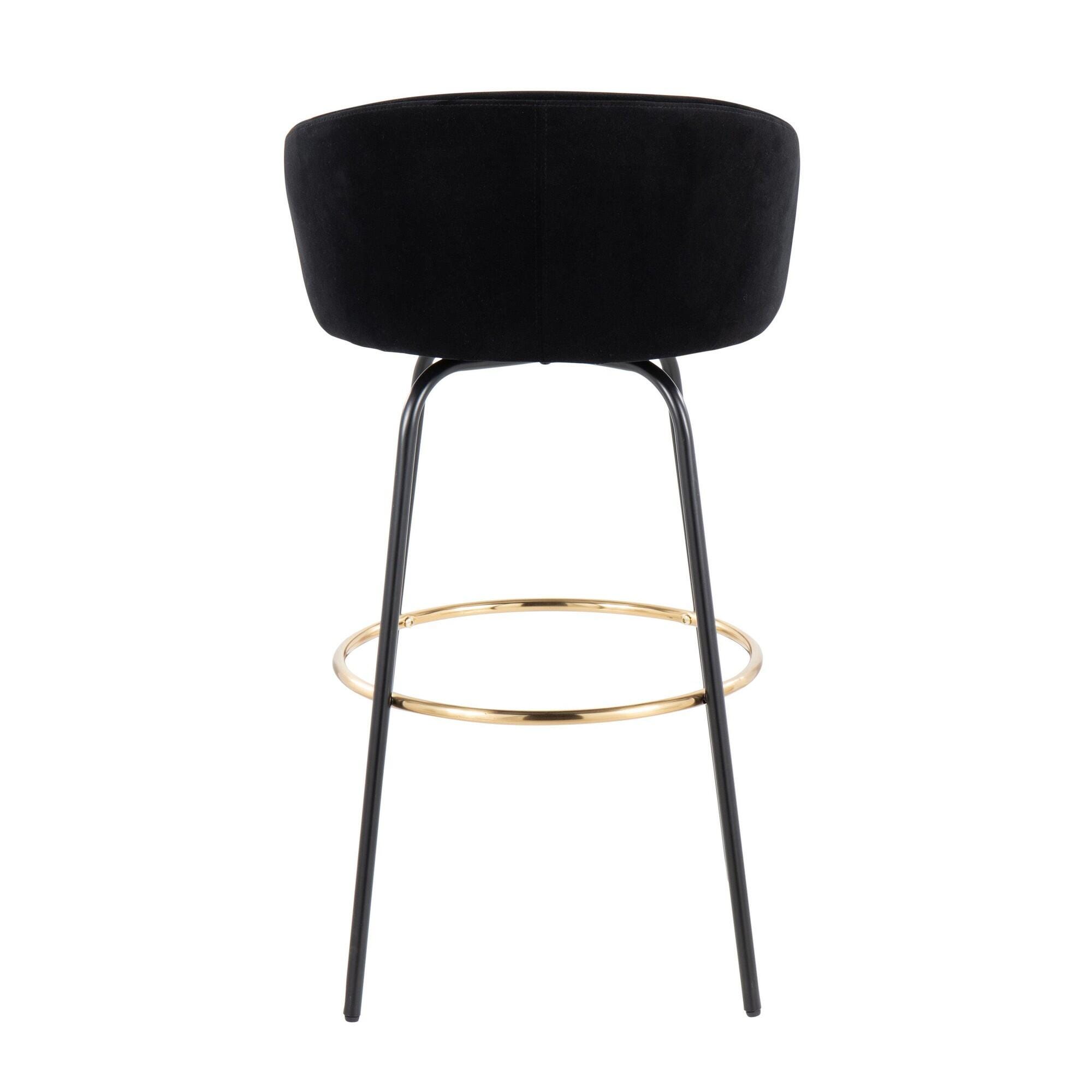 LumiSource Claire Barstool (Set of 2), Black, large