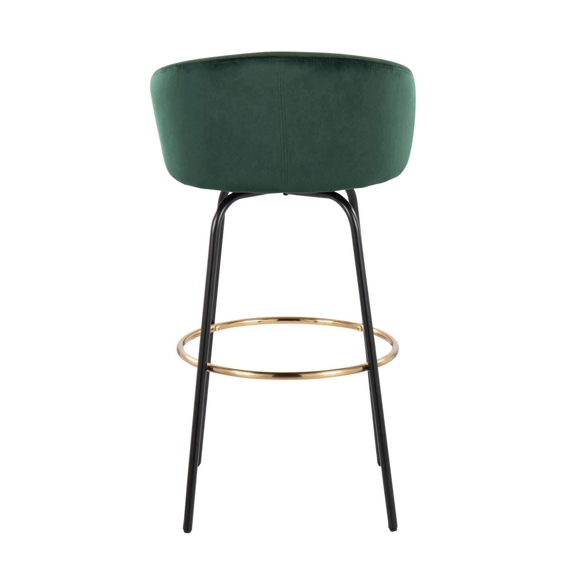 LumiSource Claire Barstool (Set of 2), Green, large