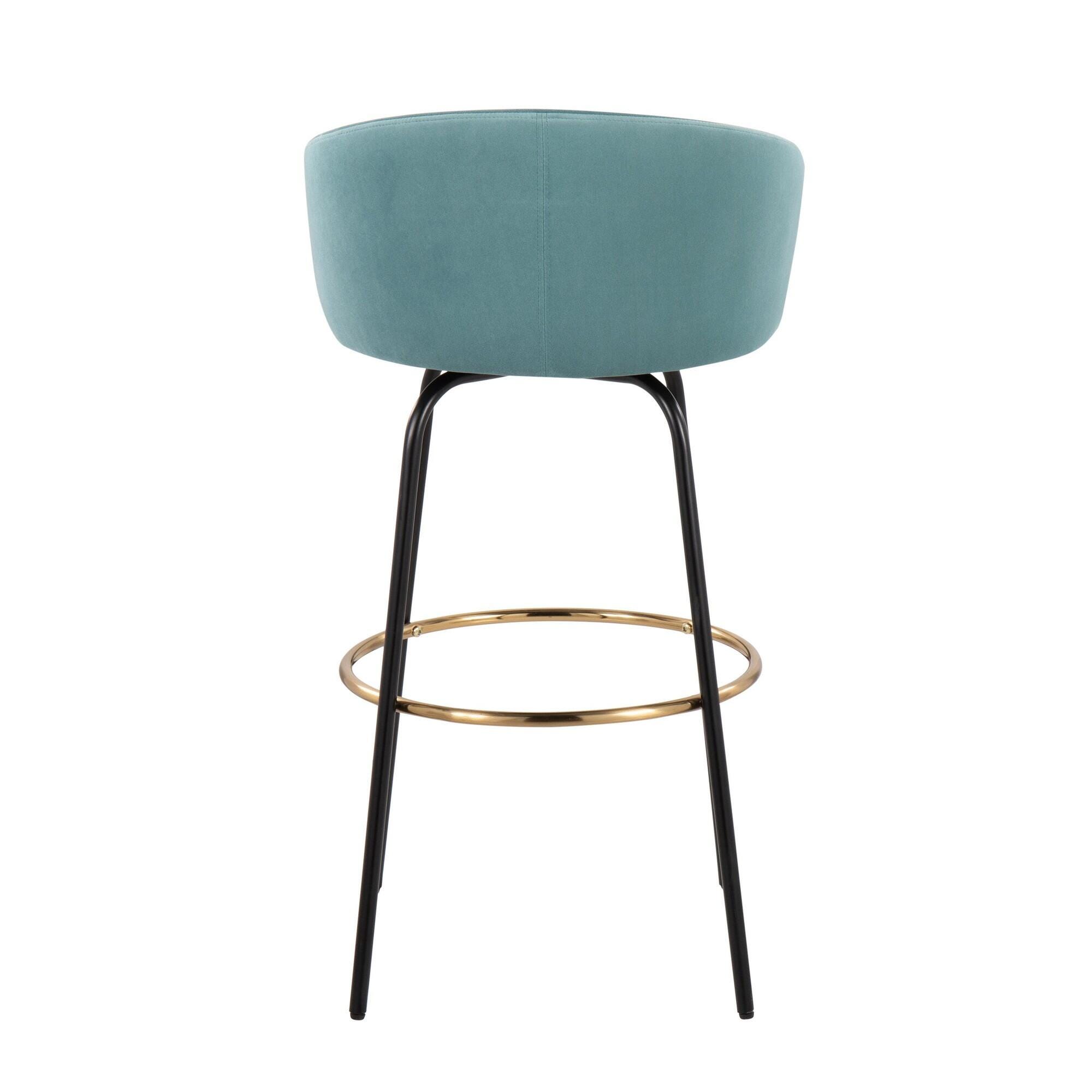 LumiSource Claire Barstool (Set of 2), Blue, large