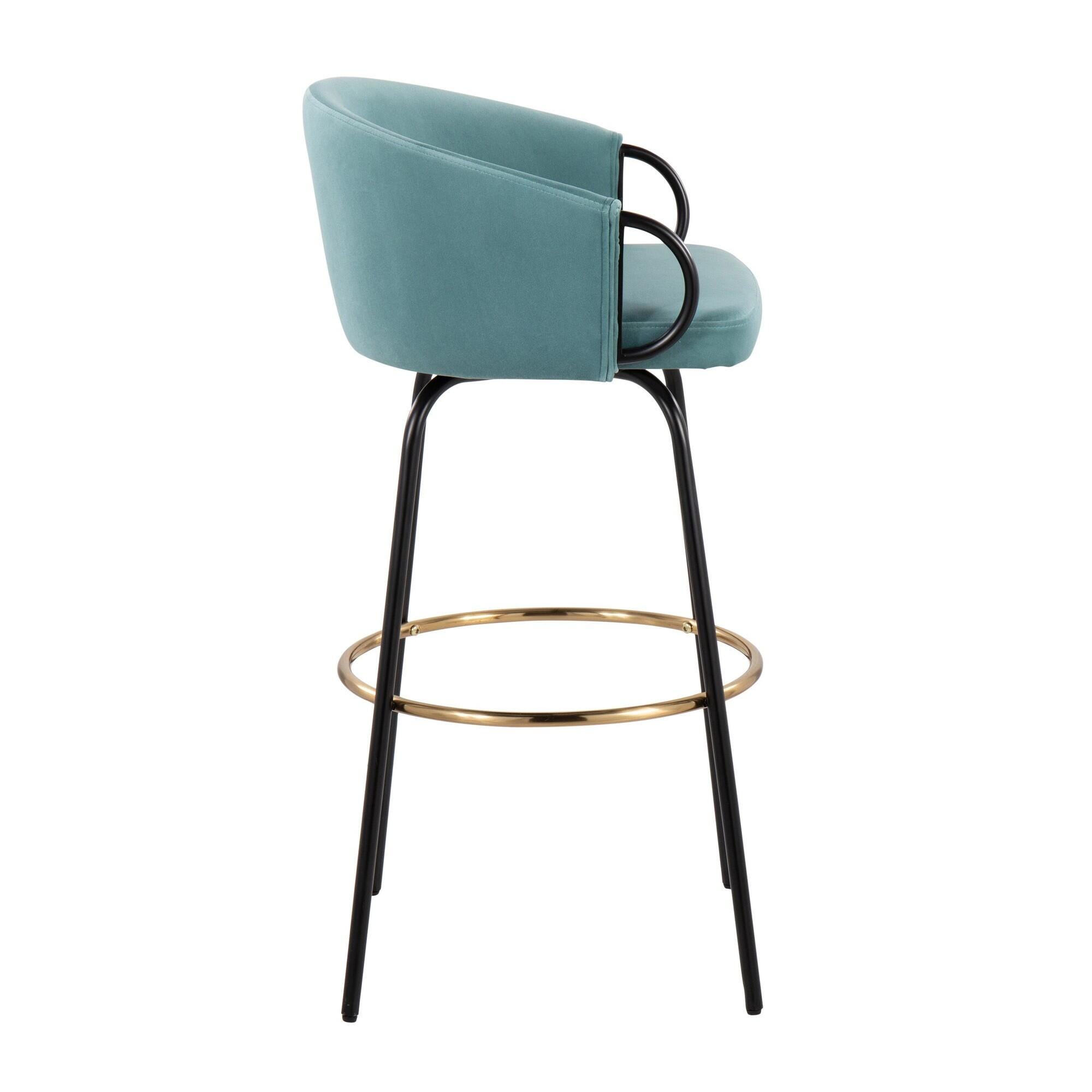 LumiSource Claire Barstool (Set of 2), Blue, large