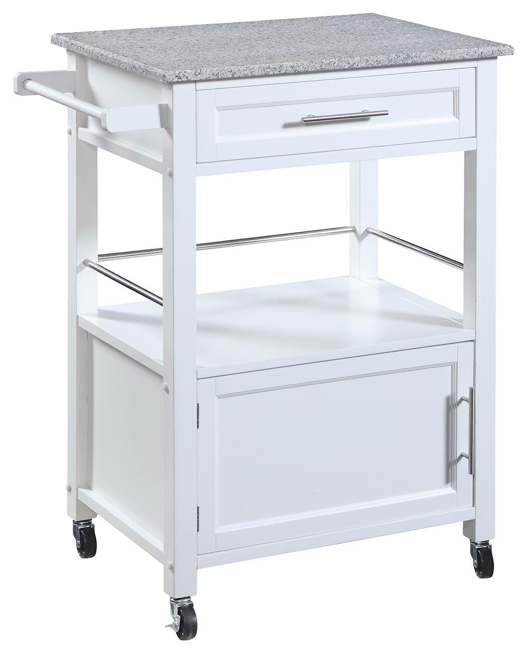 Linon Mitchell Kitchen Cart with Granite Top, , large