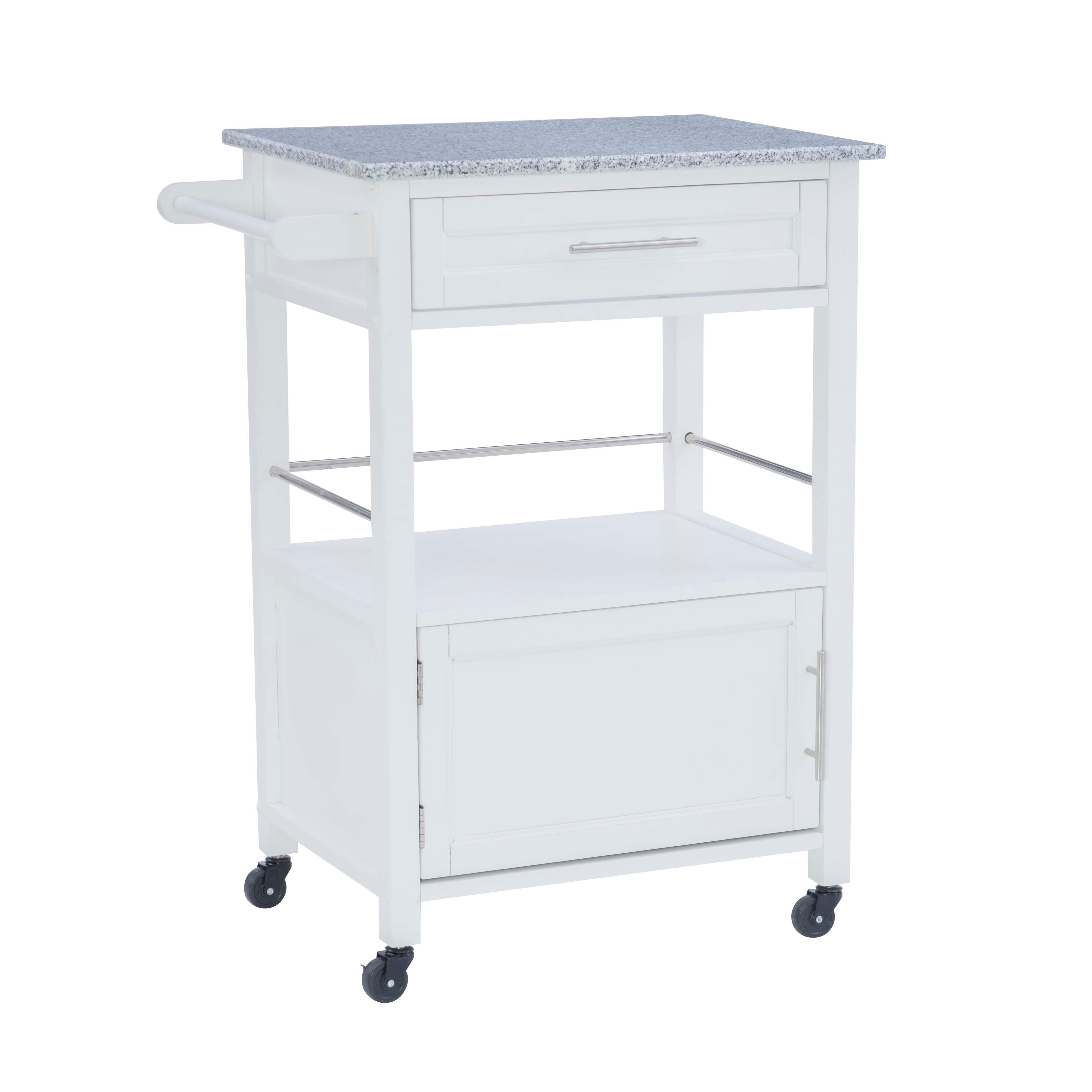 Linon Mitchell Kitchen Cart with Granite Top, , large