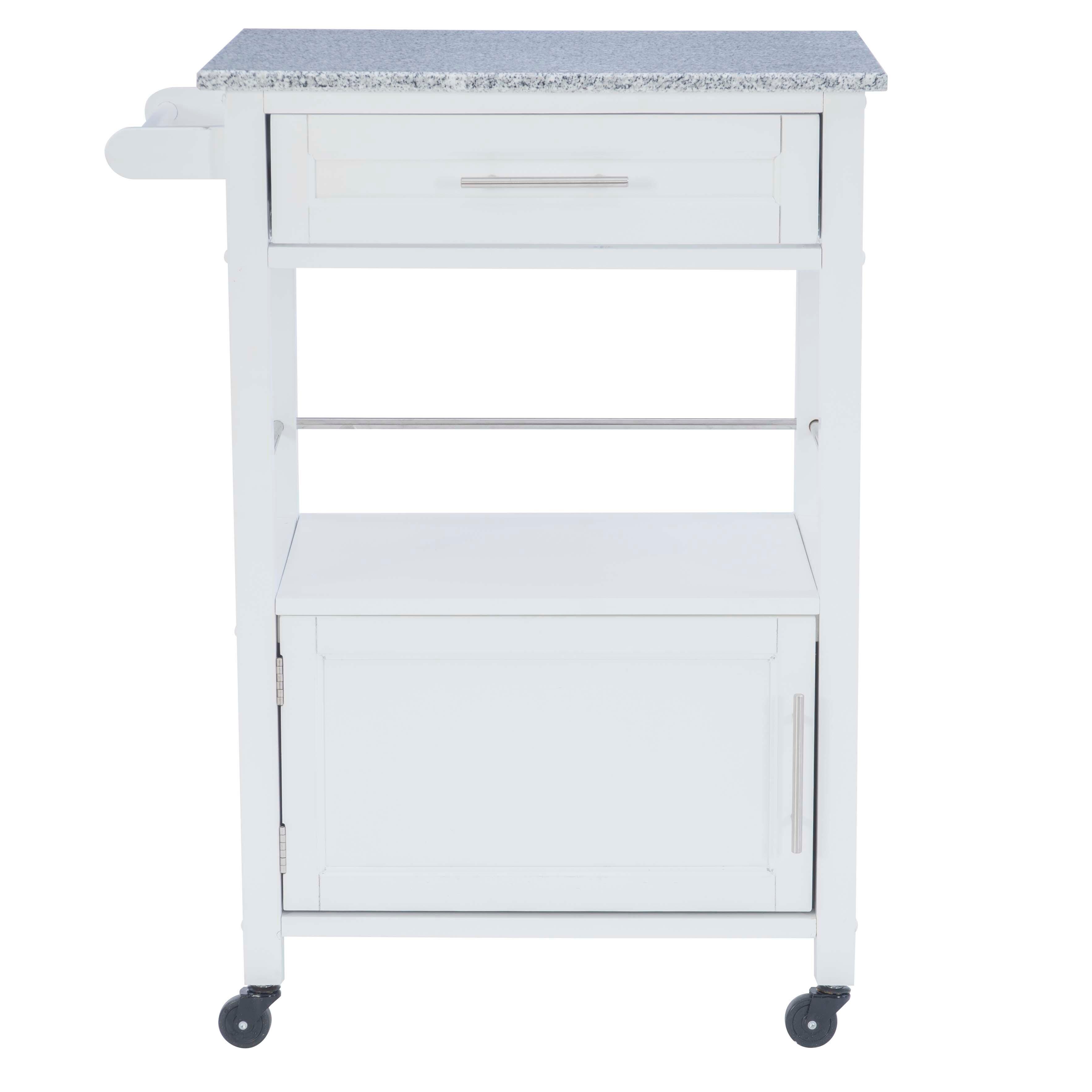 Linon Mitchell Kitchen Cart with Granite Top, , large