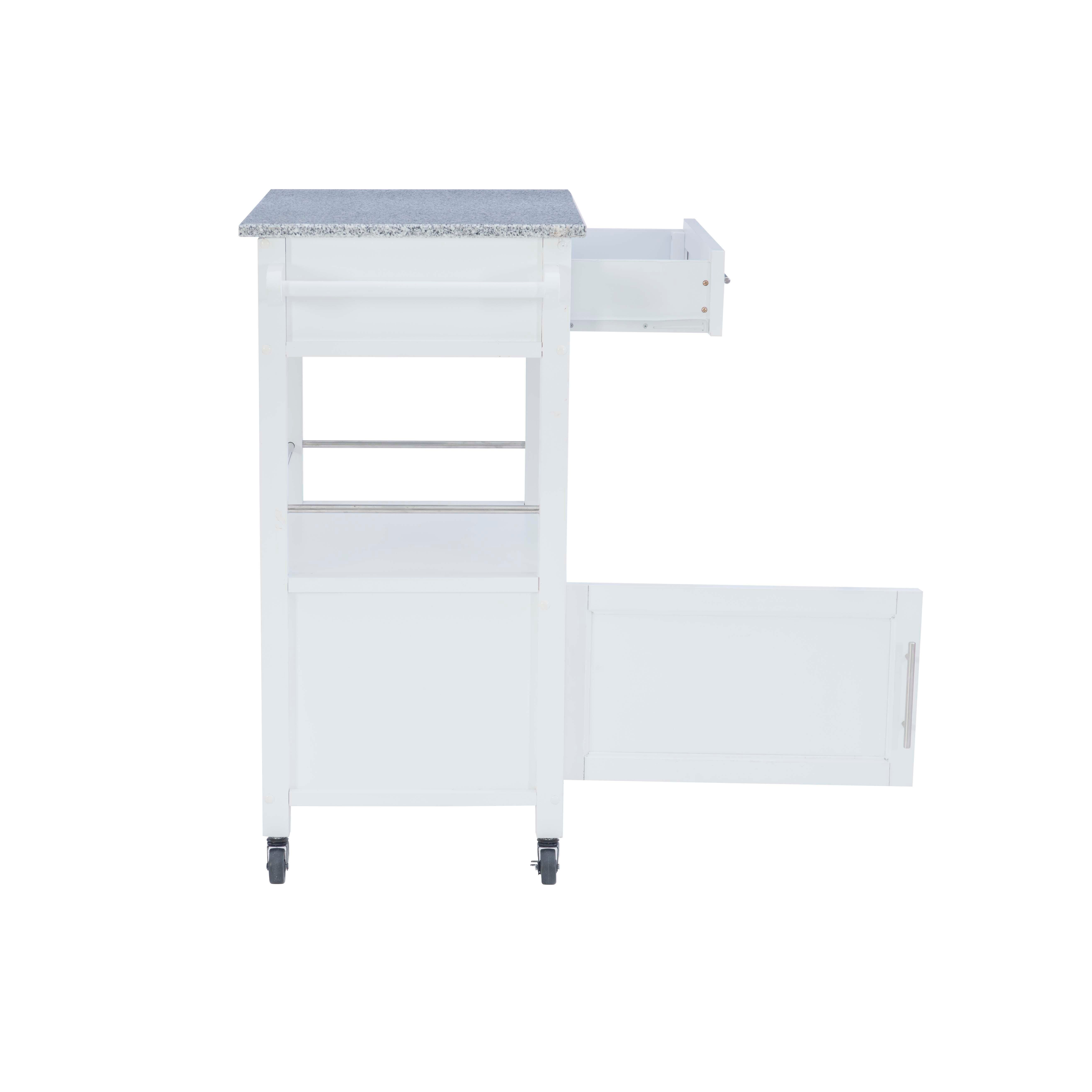 Linon Mitchell Kitchen Cart with Granite Top, , large