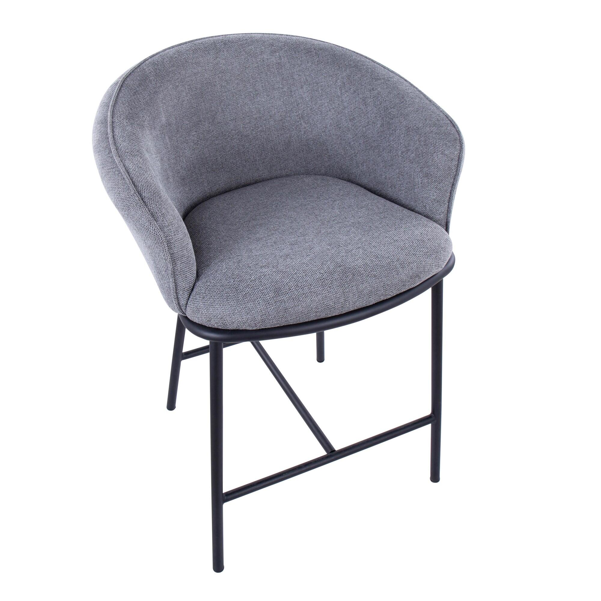 LumiSource Ashland Counter Stool (Set of 2), Gray, large