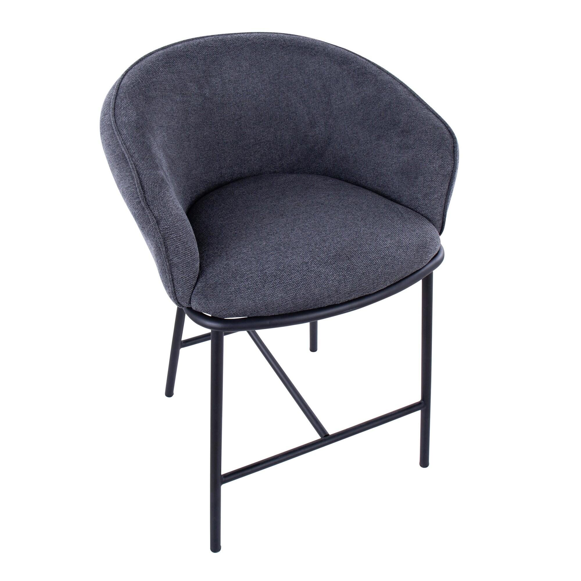 LumiSource Ashland Counter Stool (Set of 2), Charcoal, large