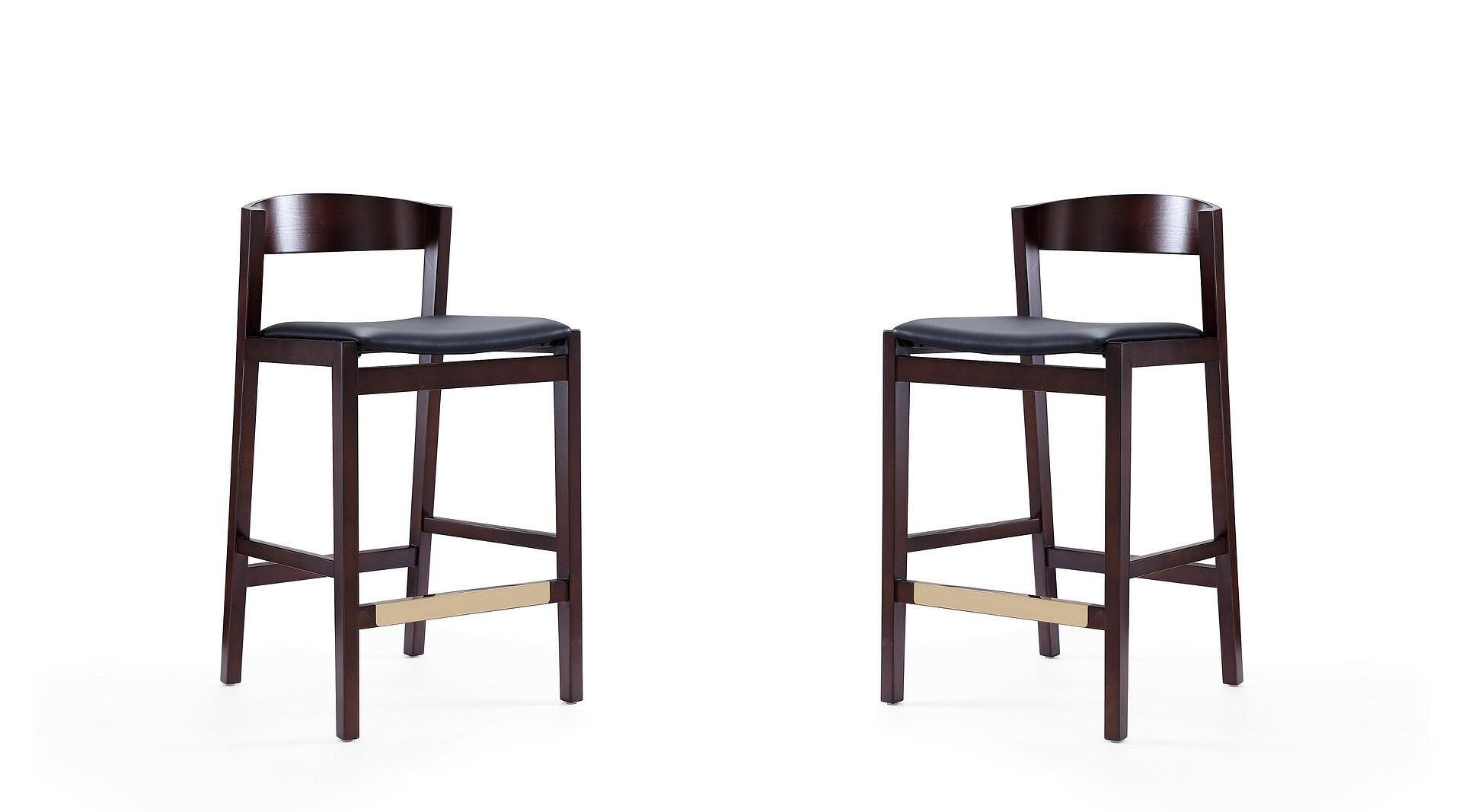Manhattan Comfort Klismos Counter Height Bar Stool (Set of 2)