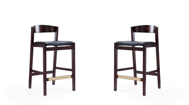 Manhattan Comfort Klismos Counter Height Bar Stool (Set of 2)
