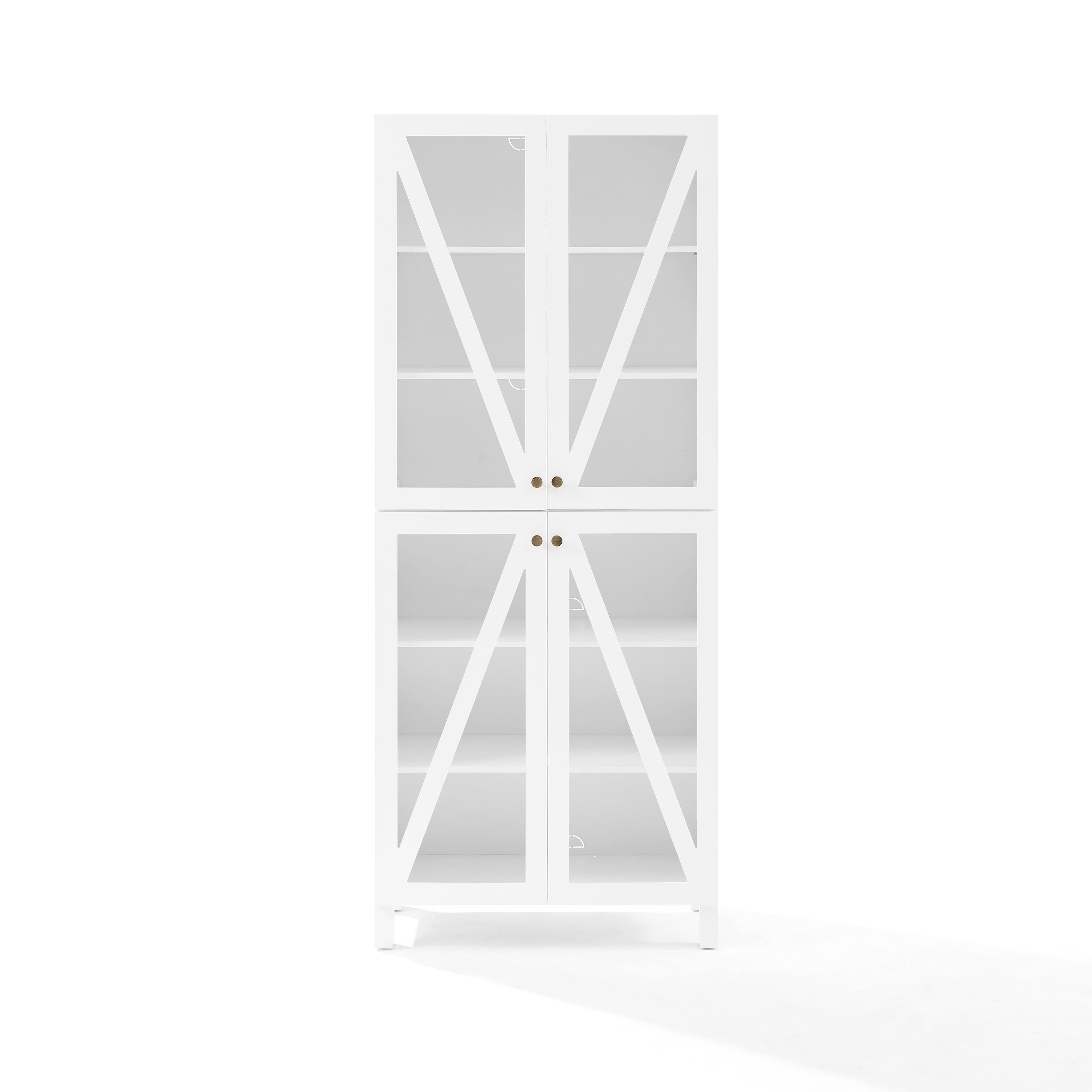 Cassai Tall Storage Pantry, White, large