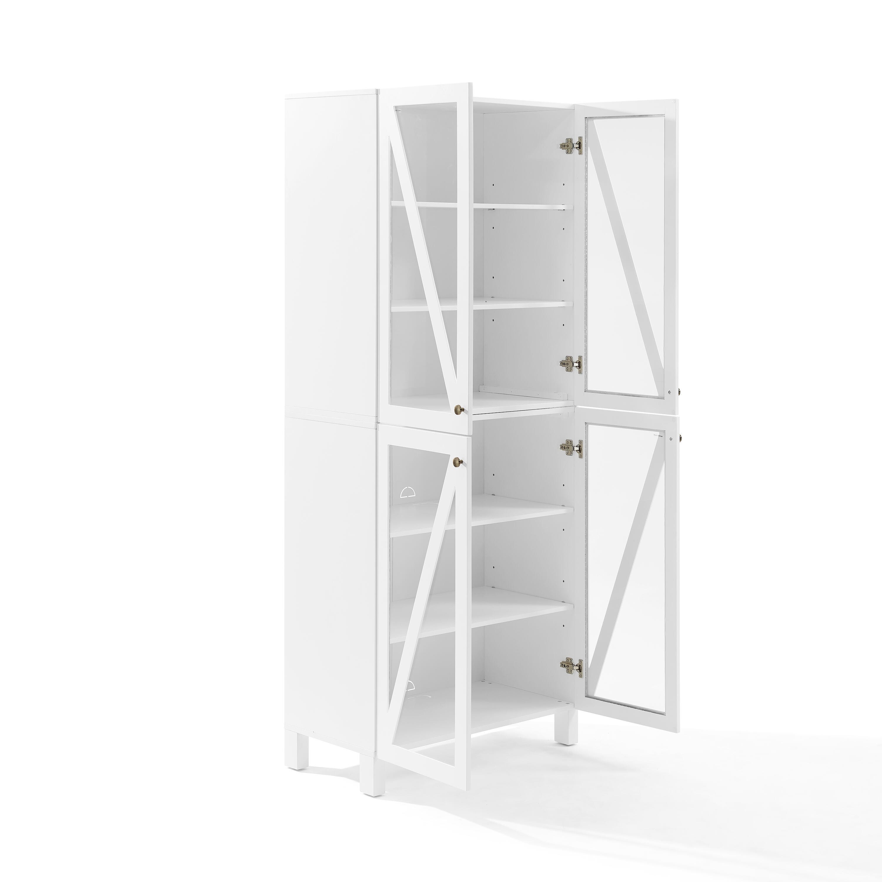 Cassai Tall Storage Pantry, White, large