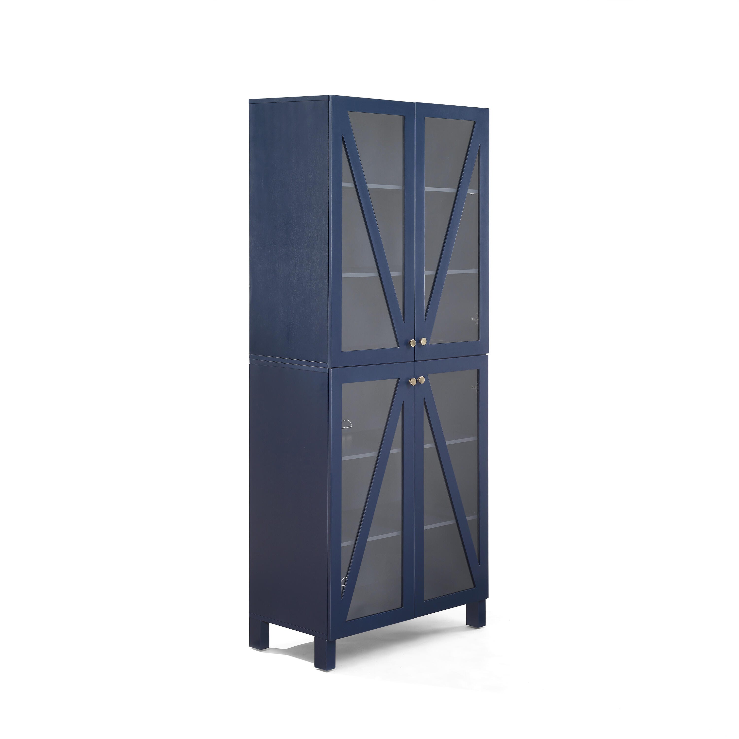 Cassai Tall Storage Pantry, Navy, large