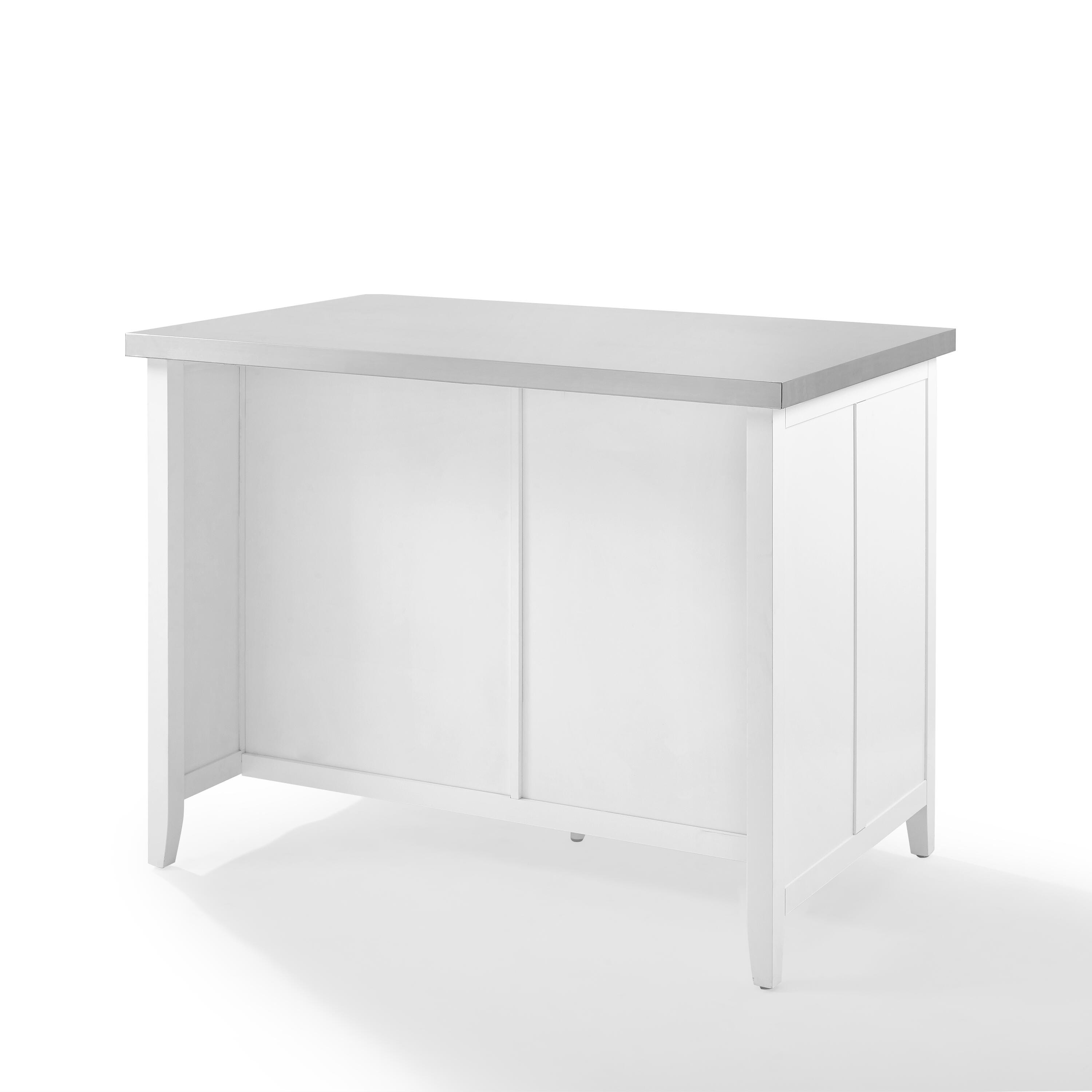 Silvia Stainless Steel Top Kitchen Island, , large