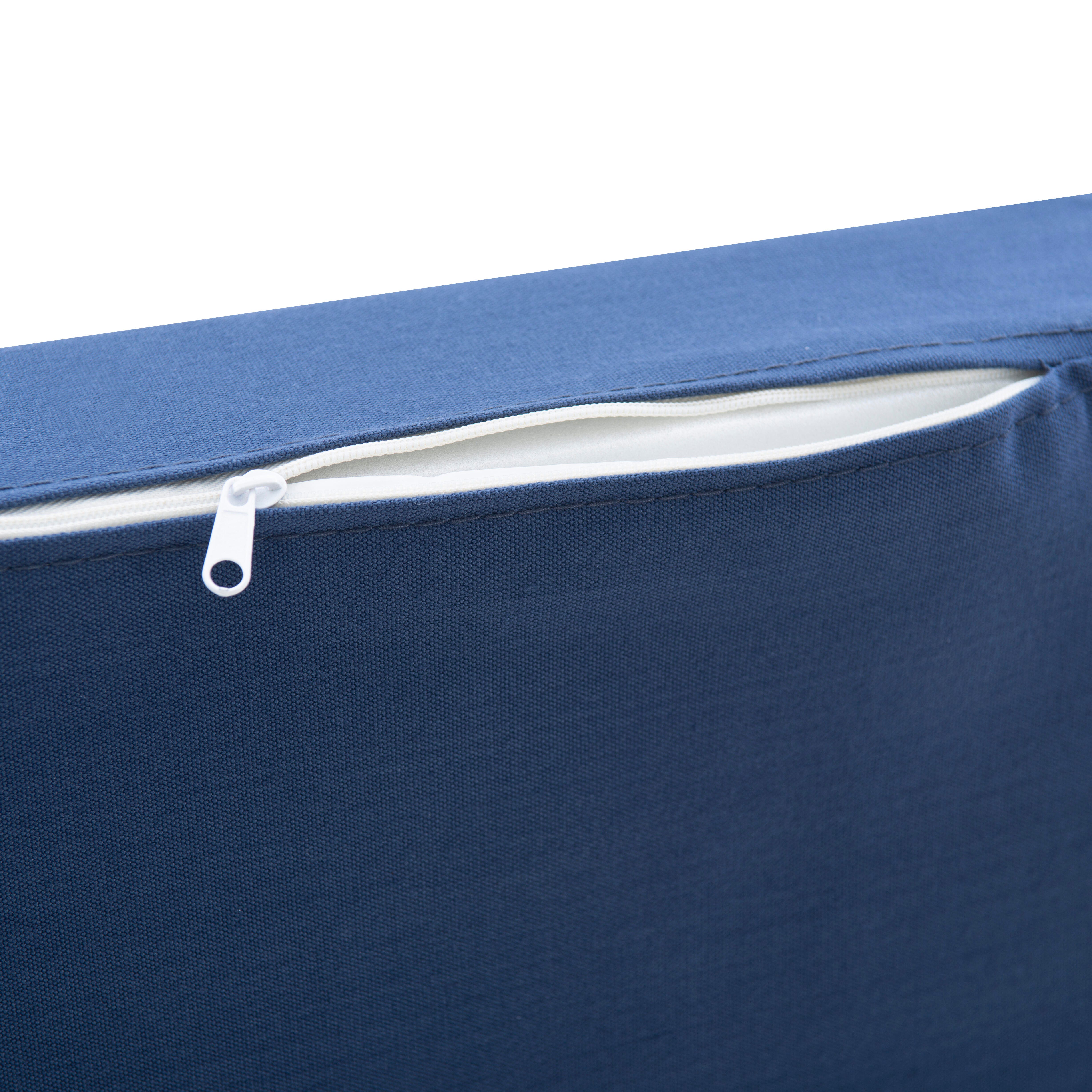 Linon Landin Two Toned Nook With Cushion Set, Blue, large