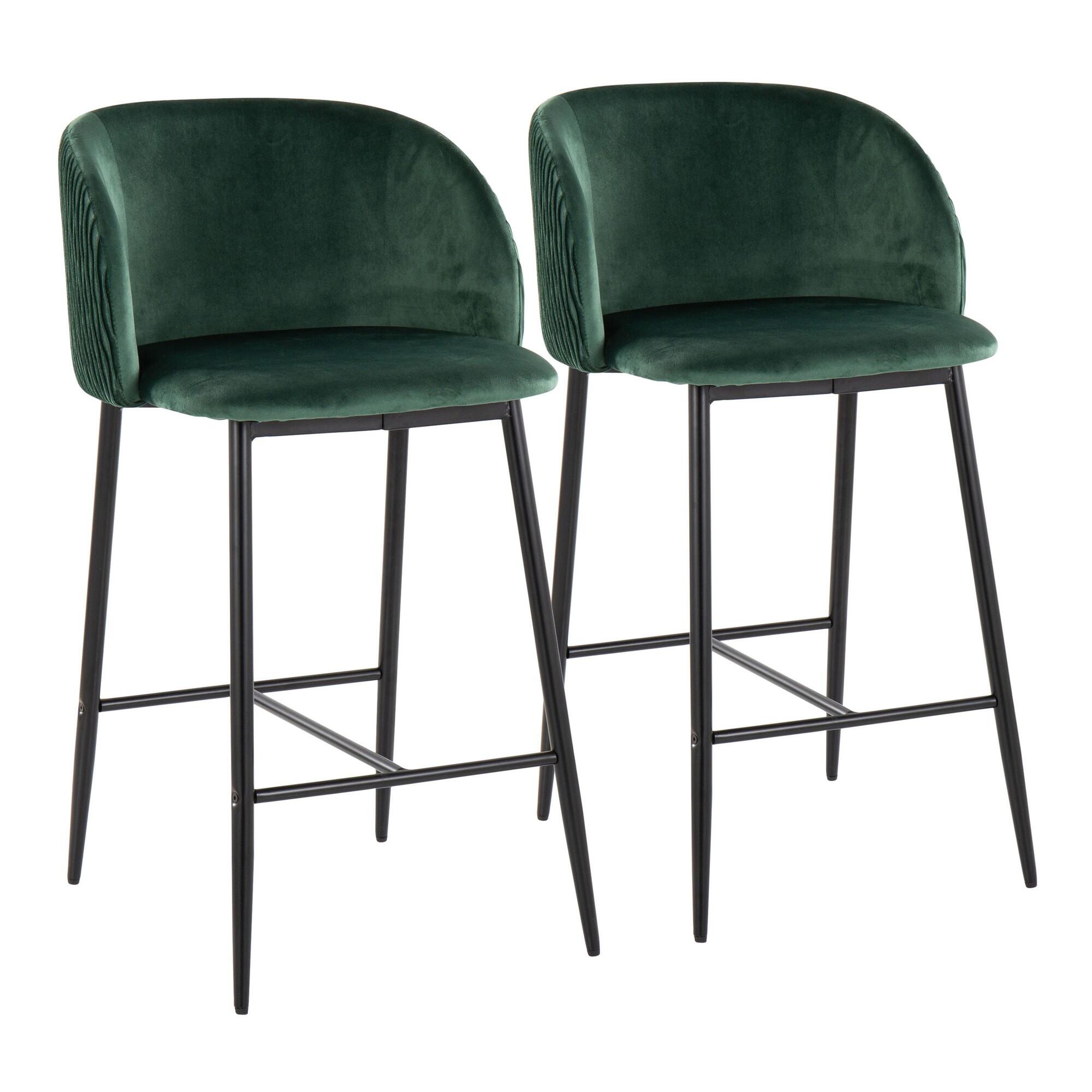 LumiSource Fran Waves Counter Stool (Set of 2), , large