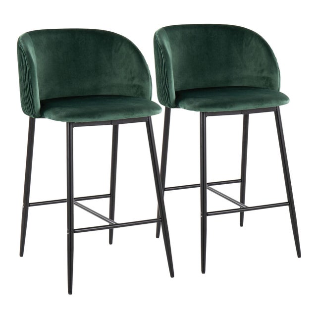 LumiSource Fran Waves Counter Stool (Set of 2)