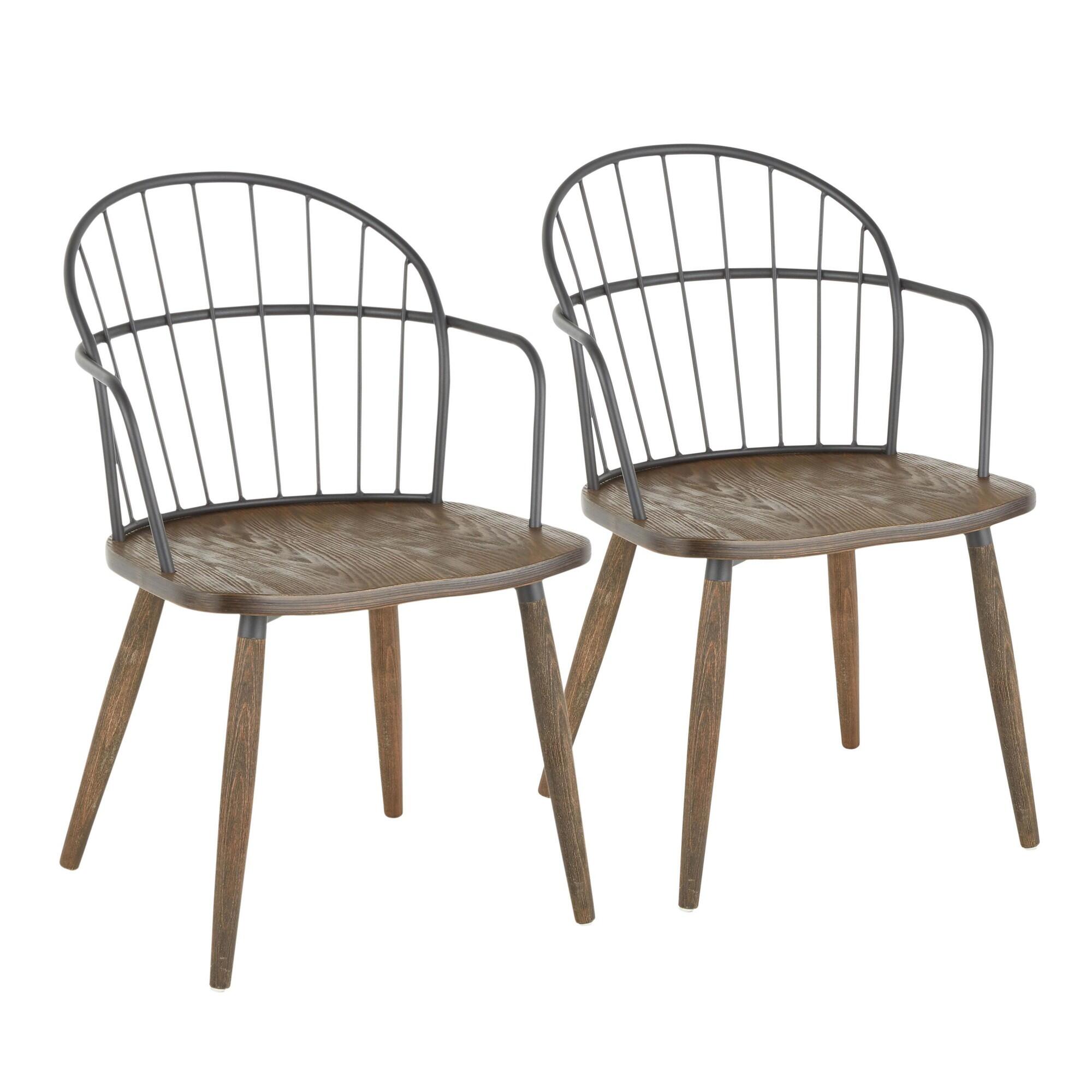 LumiSource Riley Dining Chair with Arms (Set of 2), , large