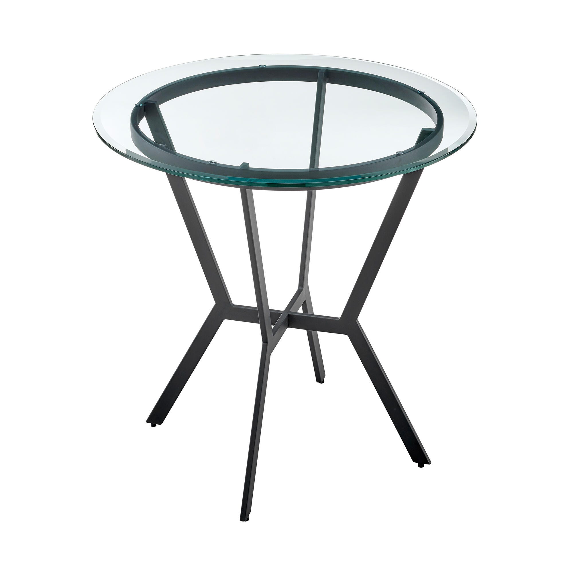 Naomi and Chelsea Counter Height Dining Table and 4 Barstools Set, Gray/Black, large