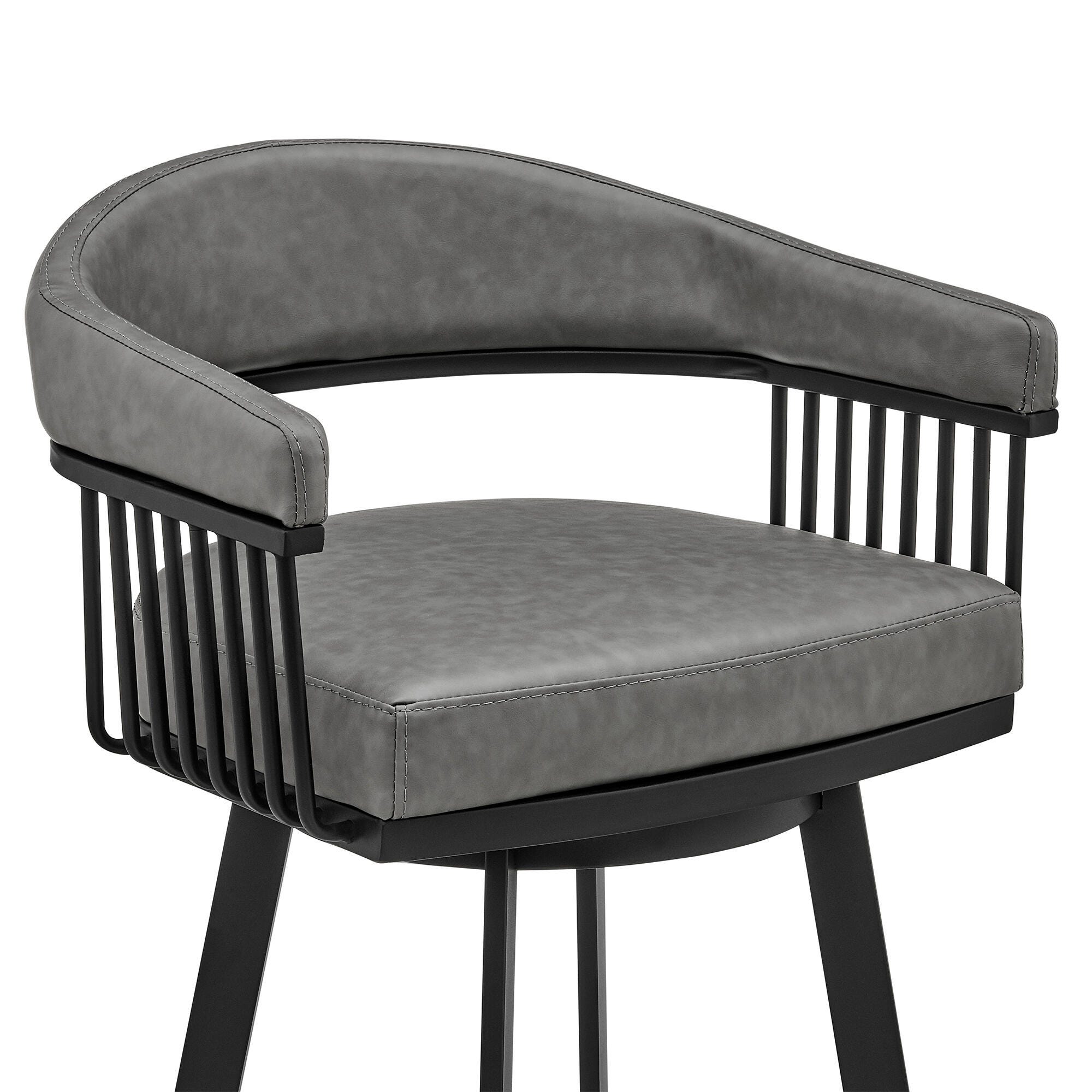 Naomi and Chelsea Counter Height Dining Table and 4 Barstools Set, Gray/Black, large