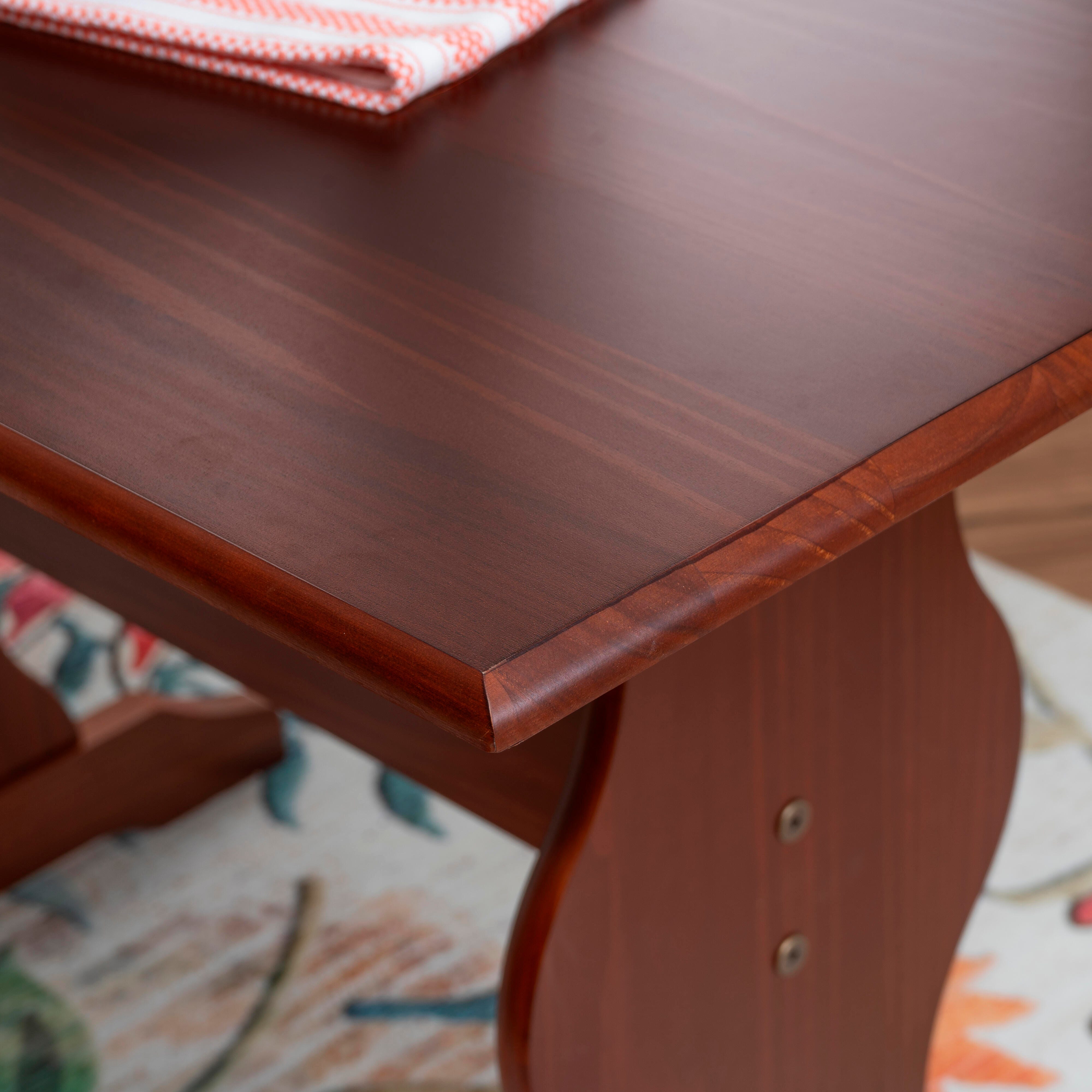 Linon Hanah Nook with Cushion Set, Walnut, large