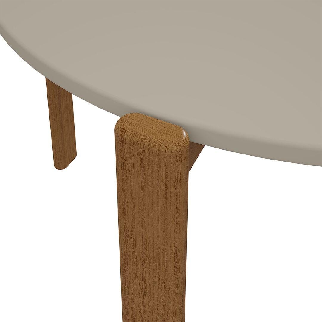 Gales Round Dining Table, Greige, large