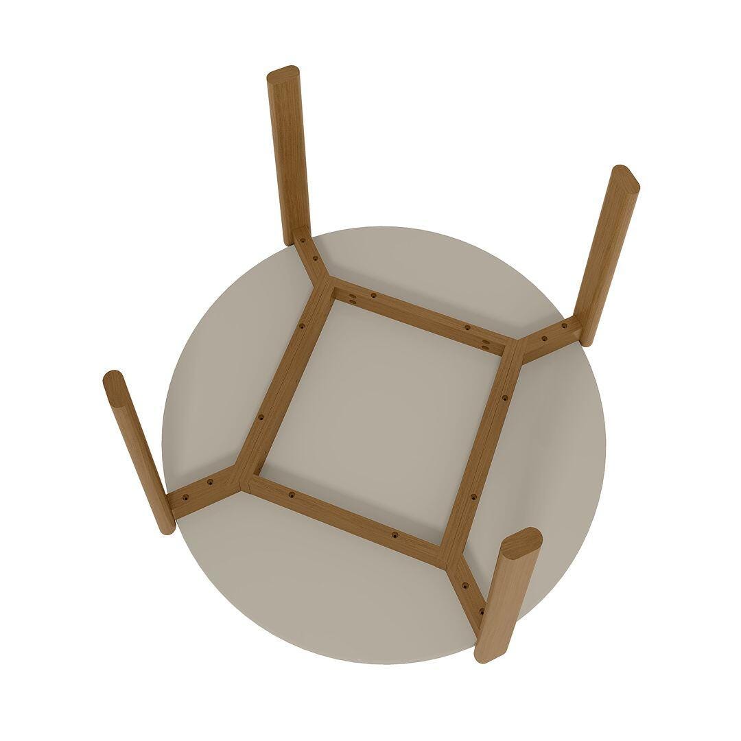 Gales Round Dining Table, Greige, large