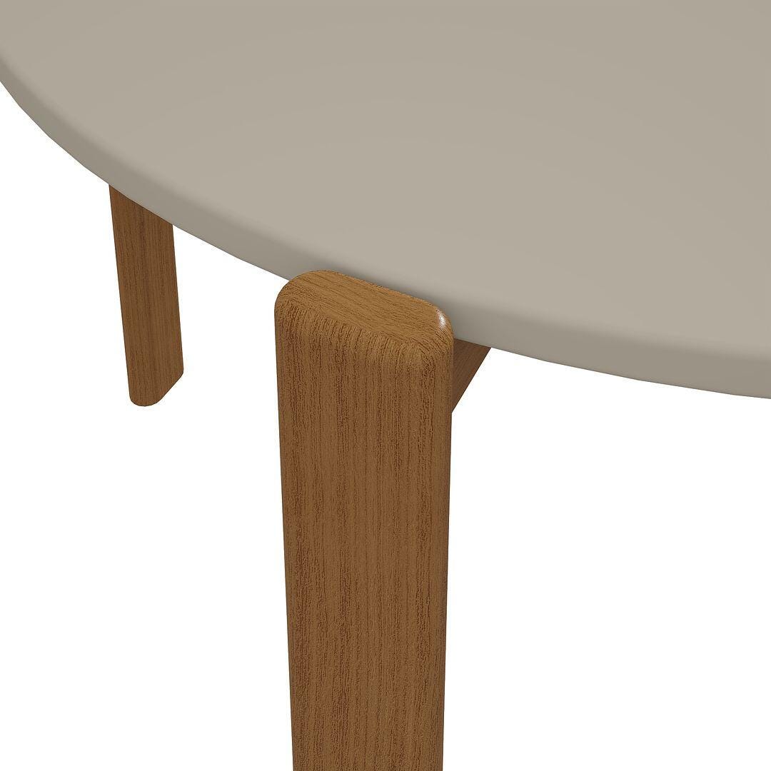 Gales Round Dining Table, Greige, large