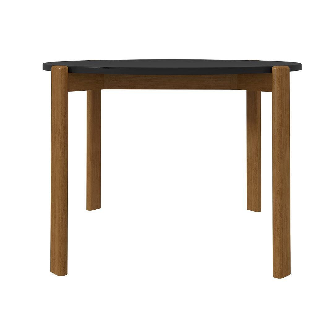 Gales Round Dining Table, Matte Black, large