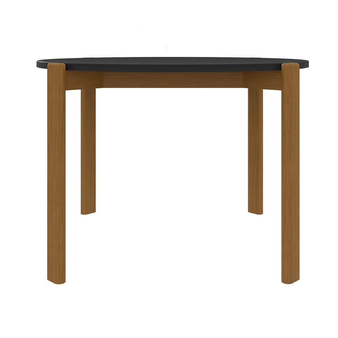 Gales Round Dining Table, Matte Black, large