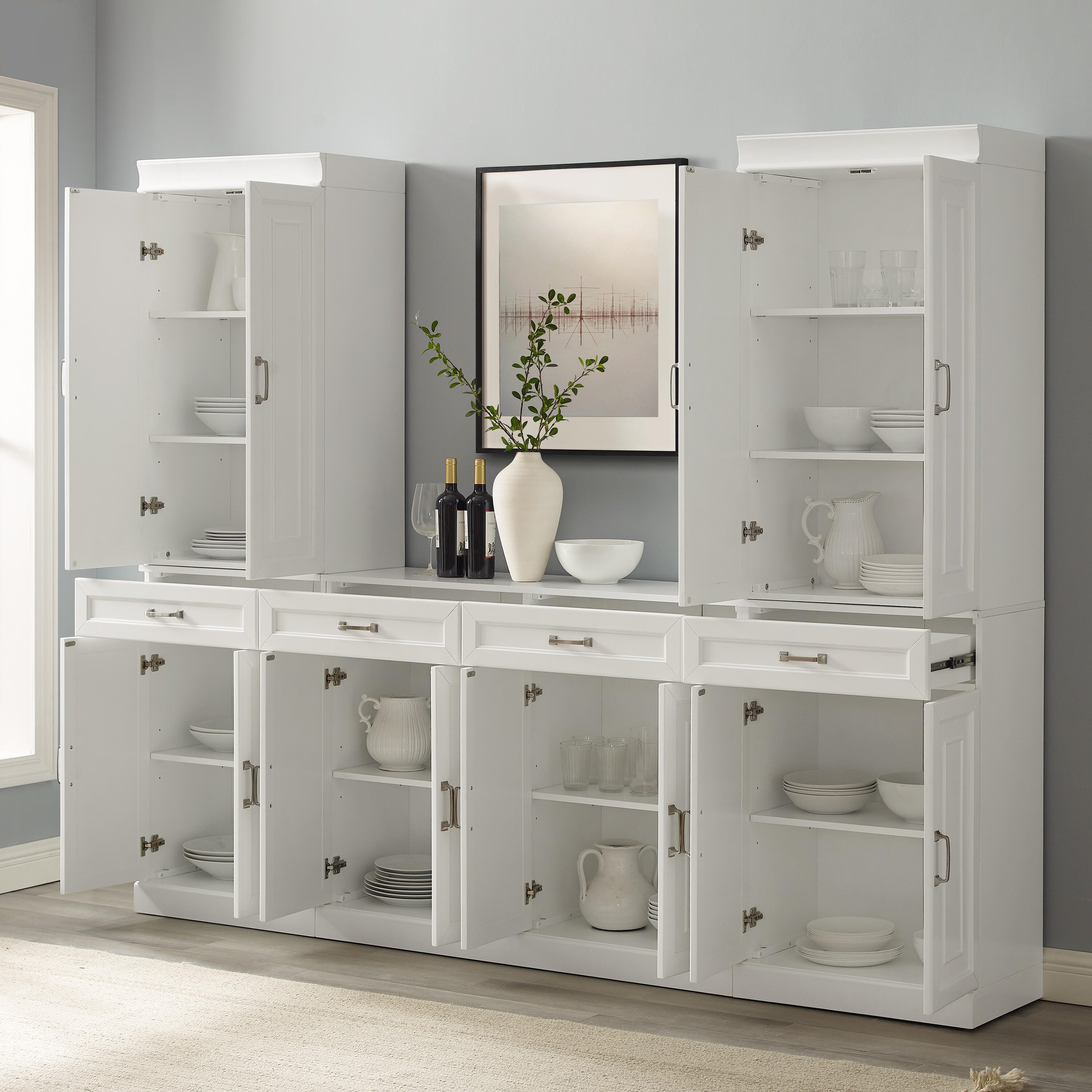 Crosley Furniture Stanton Sideboard And Pantry Set, , large