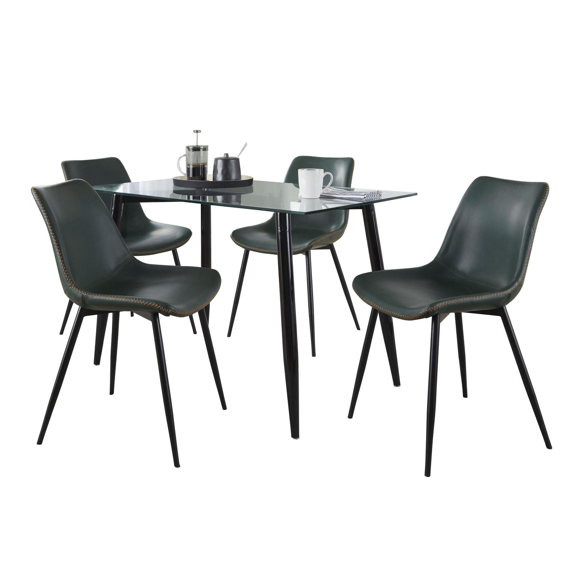 LumiSource Clara Durango Dining Table and 4 Chairs, , large