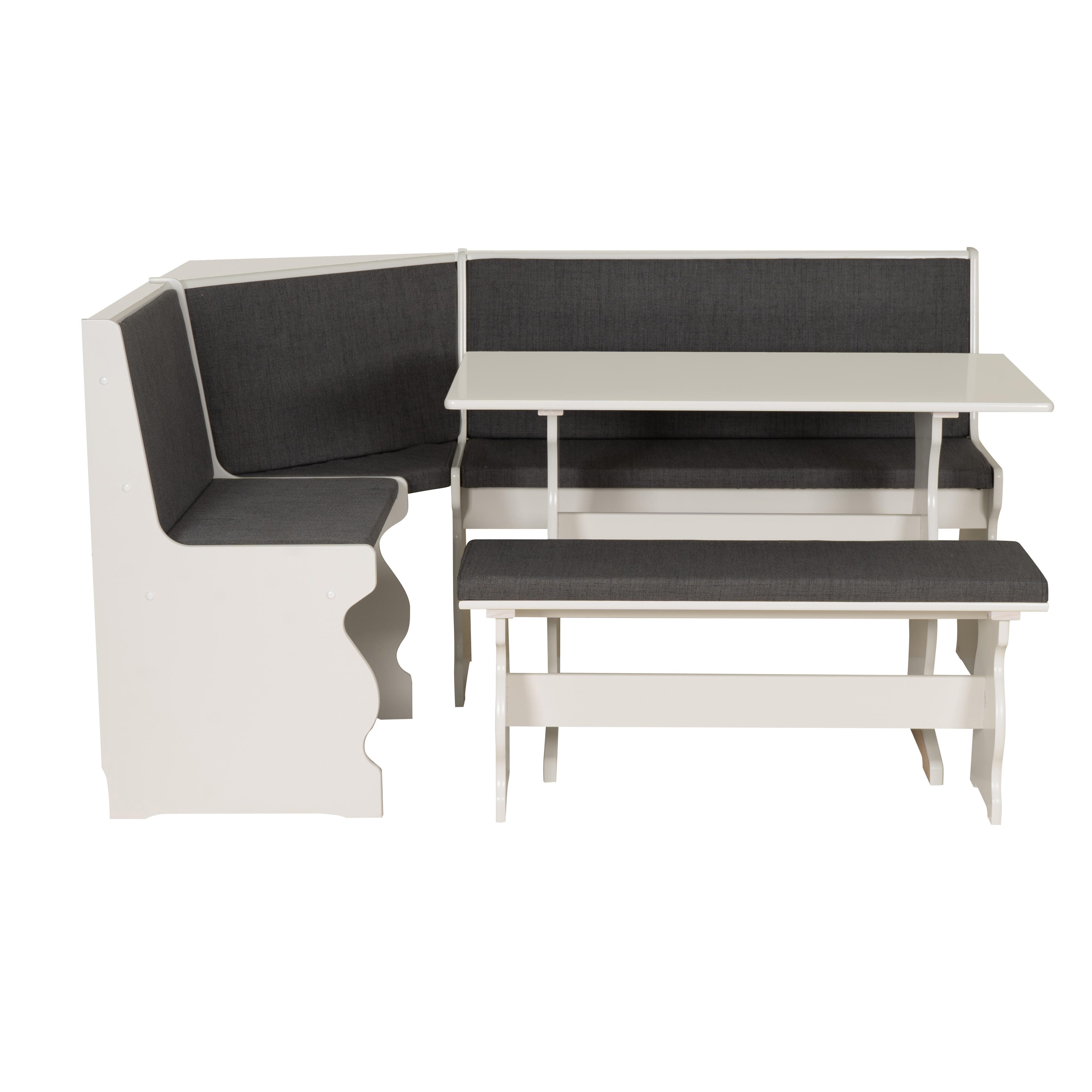 Linon Lela Charcoal Nook, White/Charcoal, large